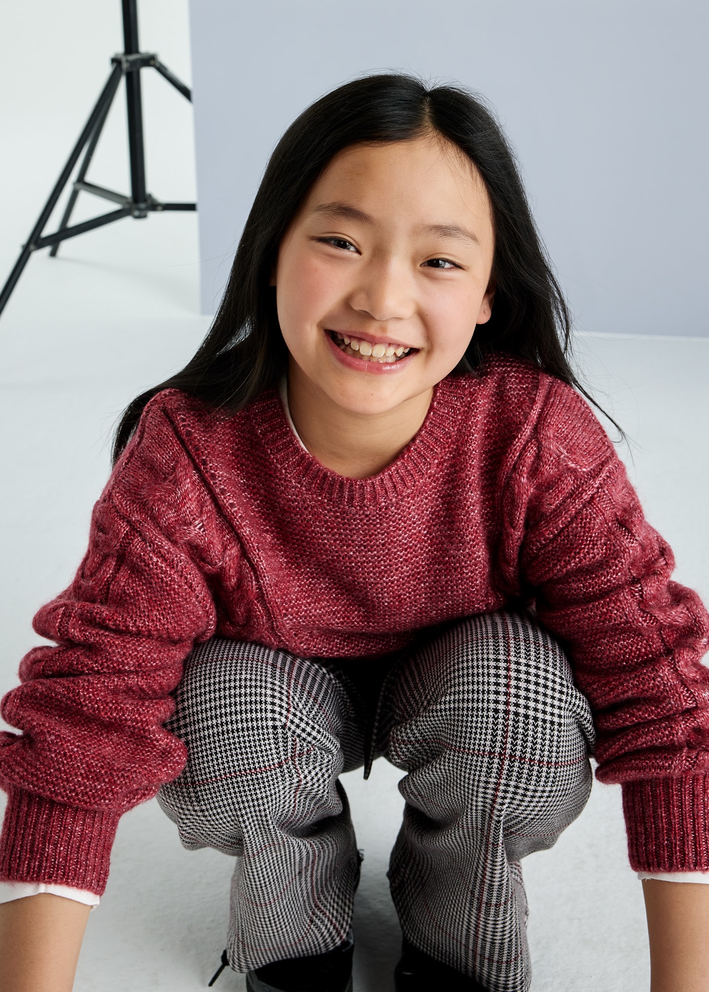 Maglione trecce ragazza