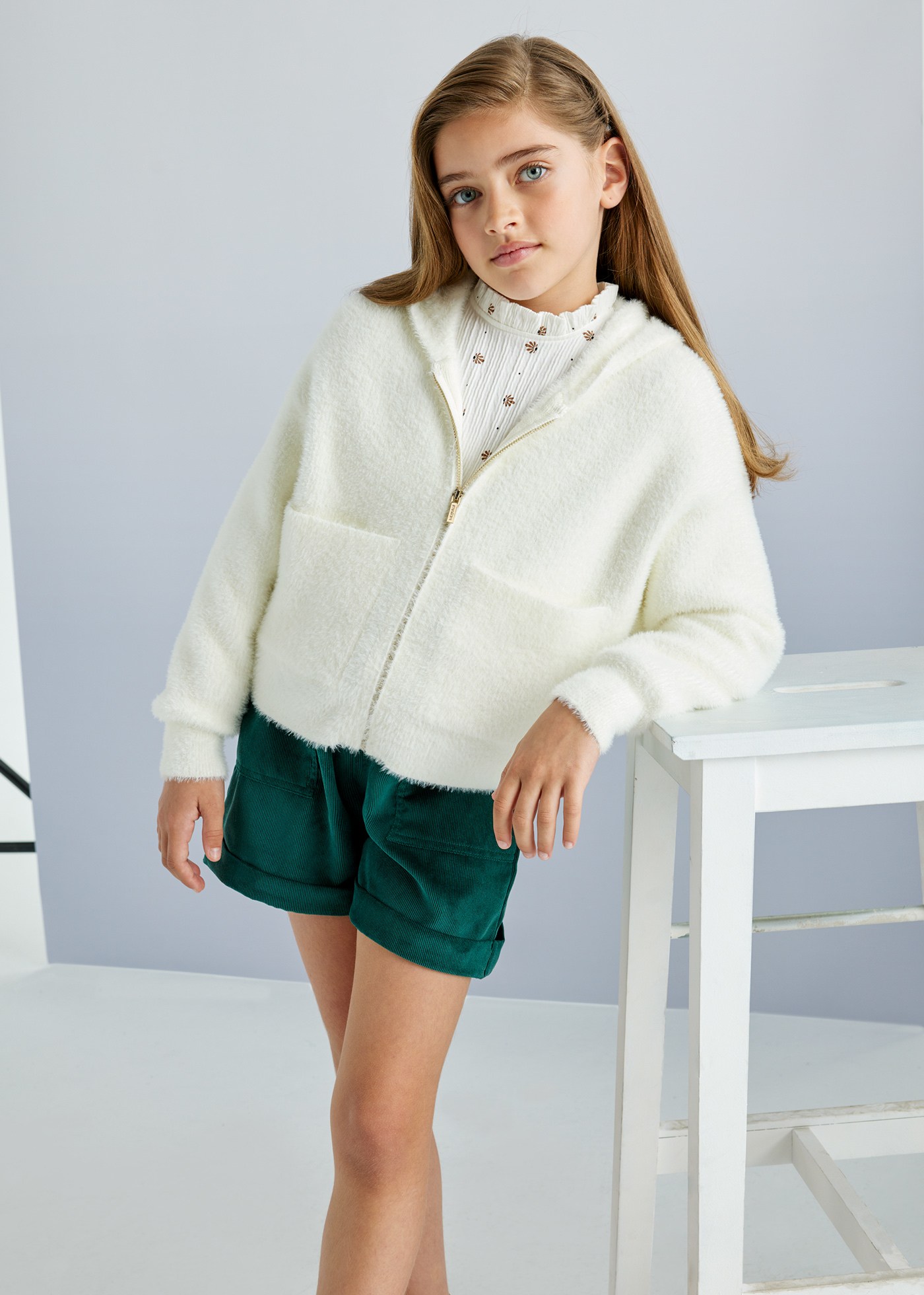 Girl Knit Zip Hoodie