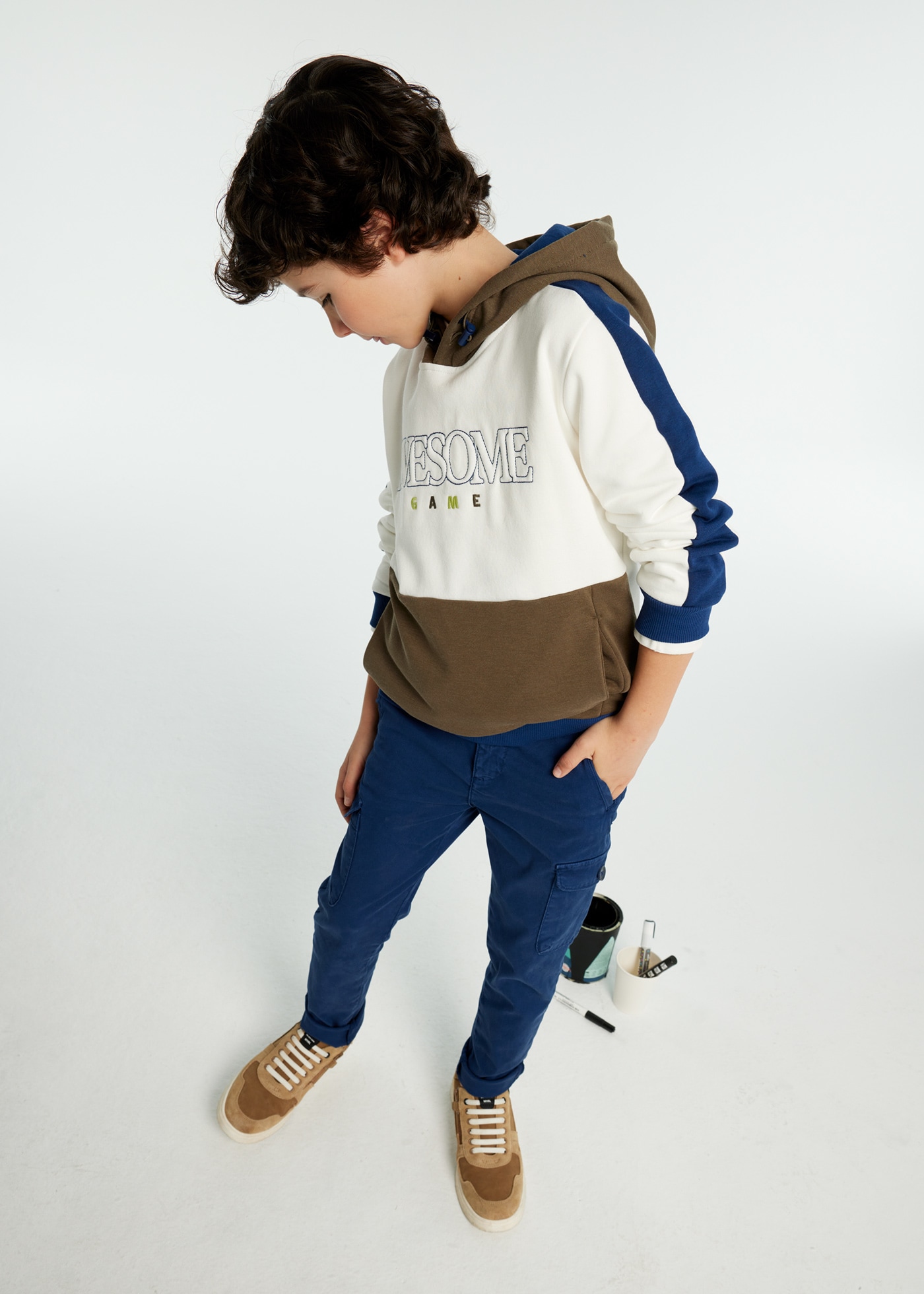 Boy Contrast Hoodie