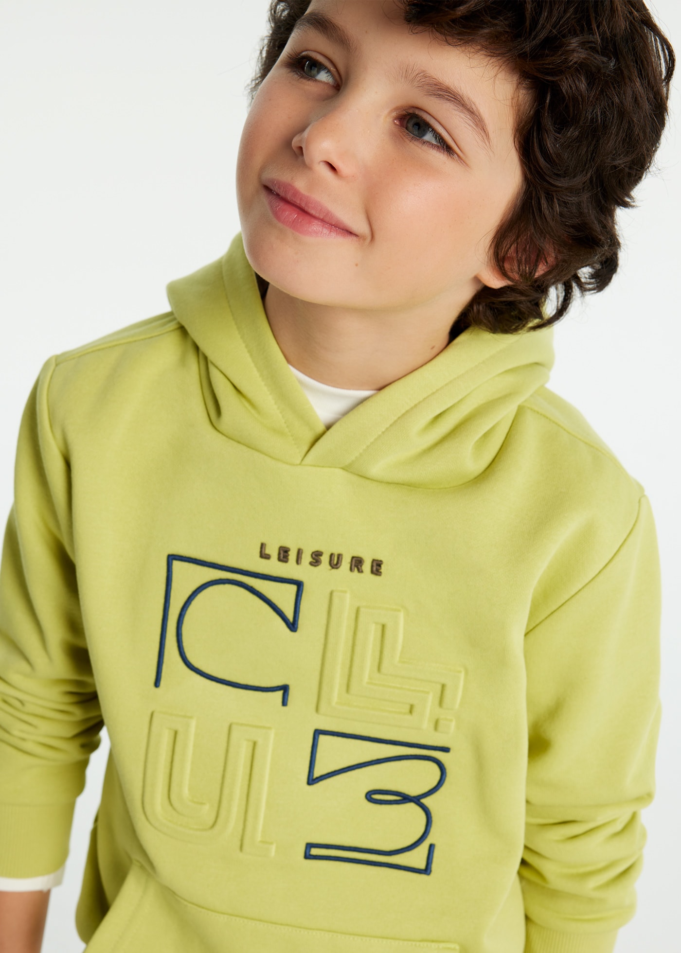 Boy Embossed Hoodie