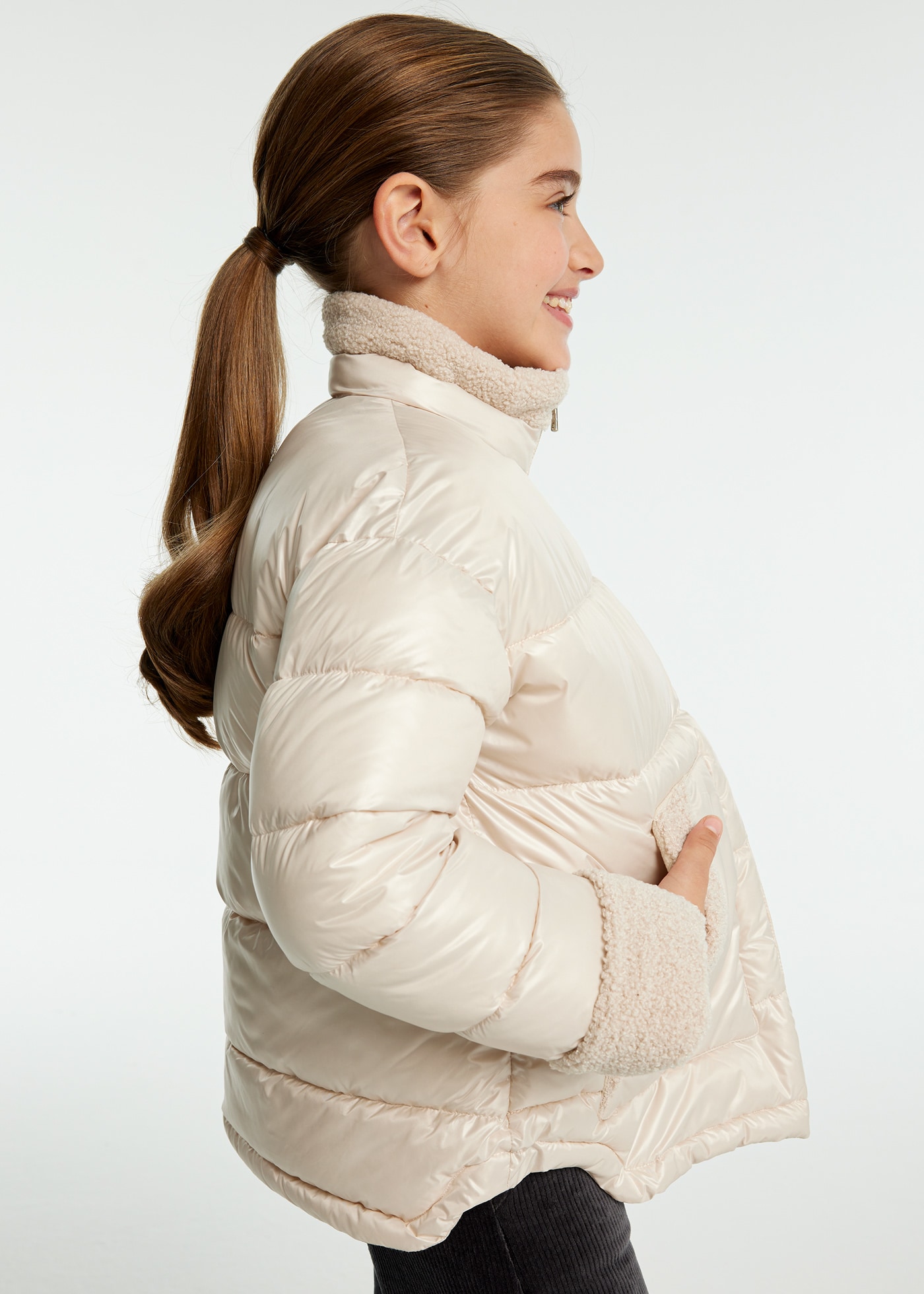 Manteau en peau de mouton fille