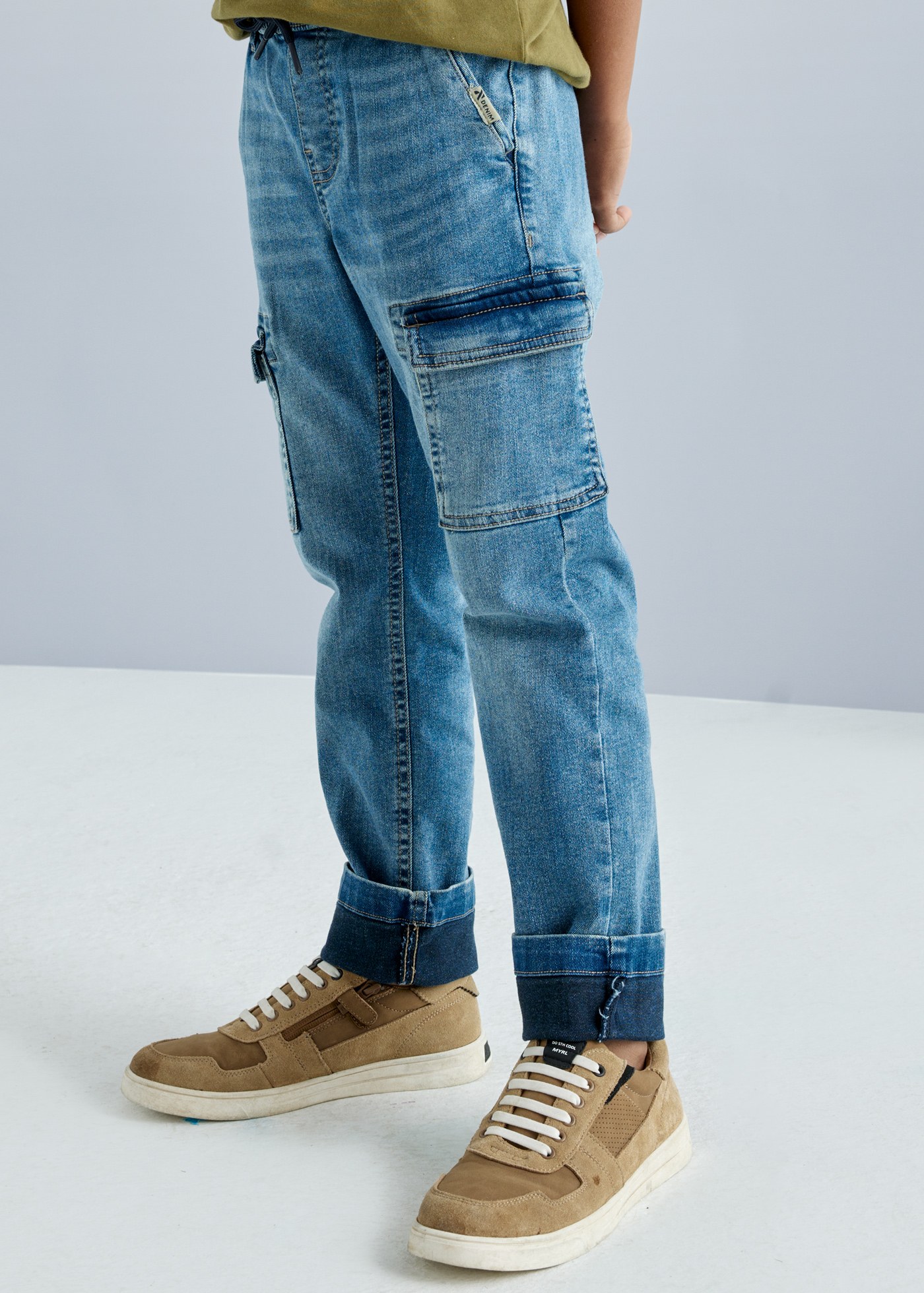 Cargo-Jeanshose Teenager Jungen