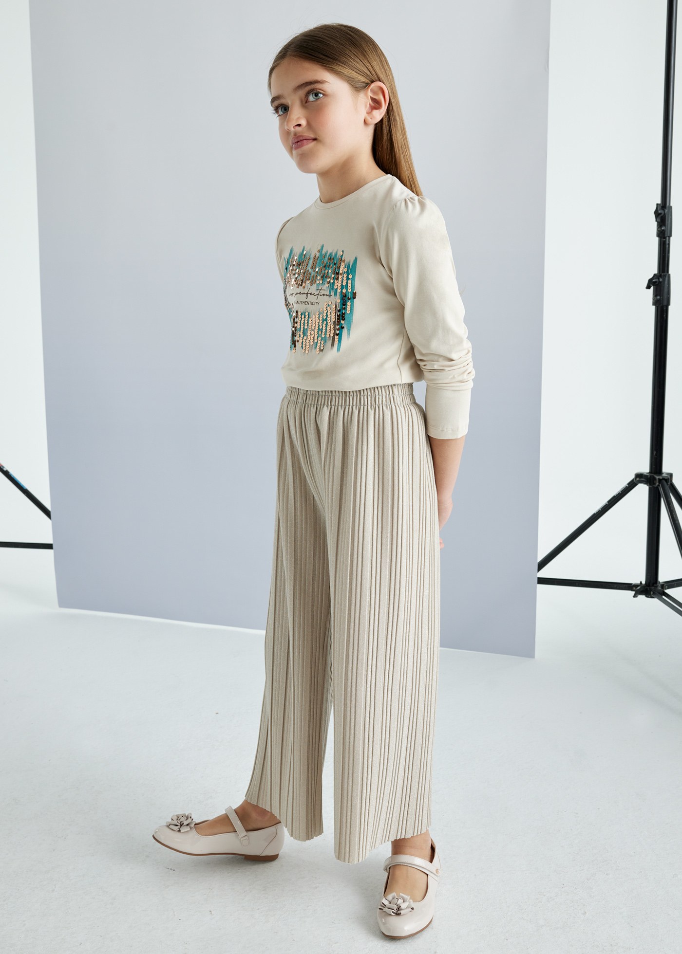 Pantalone plissettato ragazza