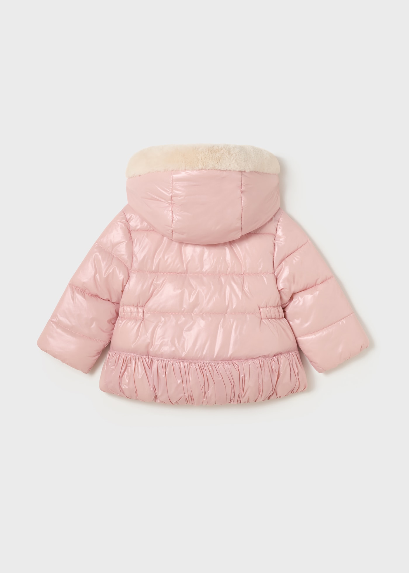 Manteau matelassé avec capuche fourrure bébé