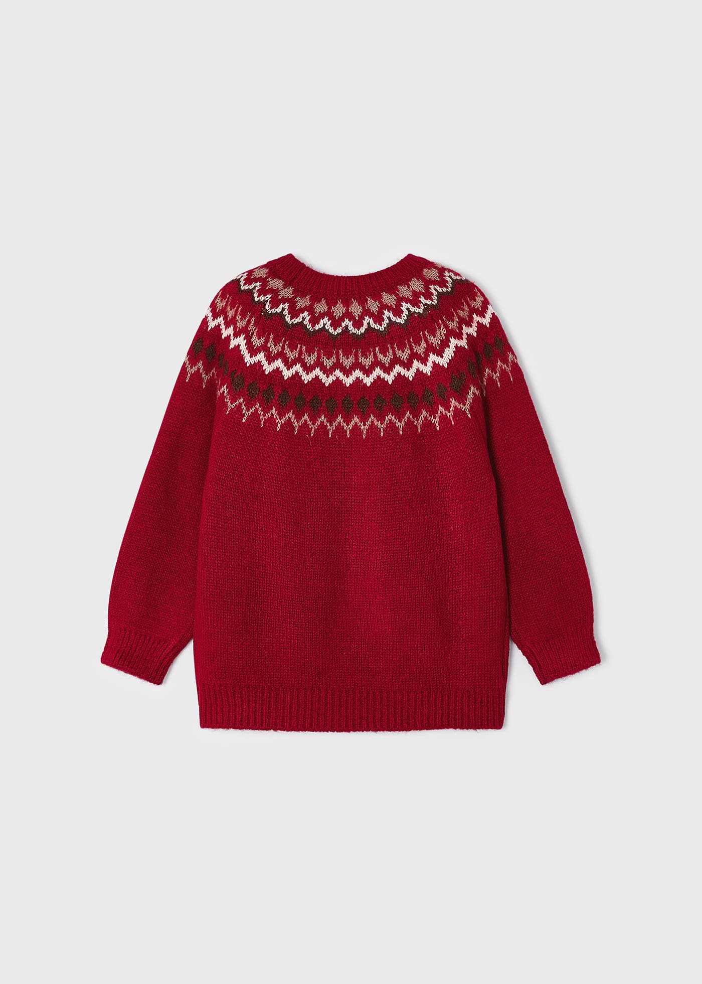 Girl Jacquard Fringed Border Jumper