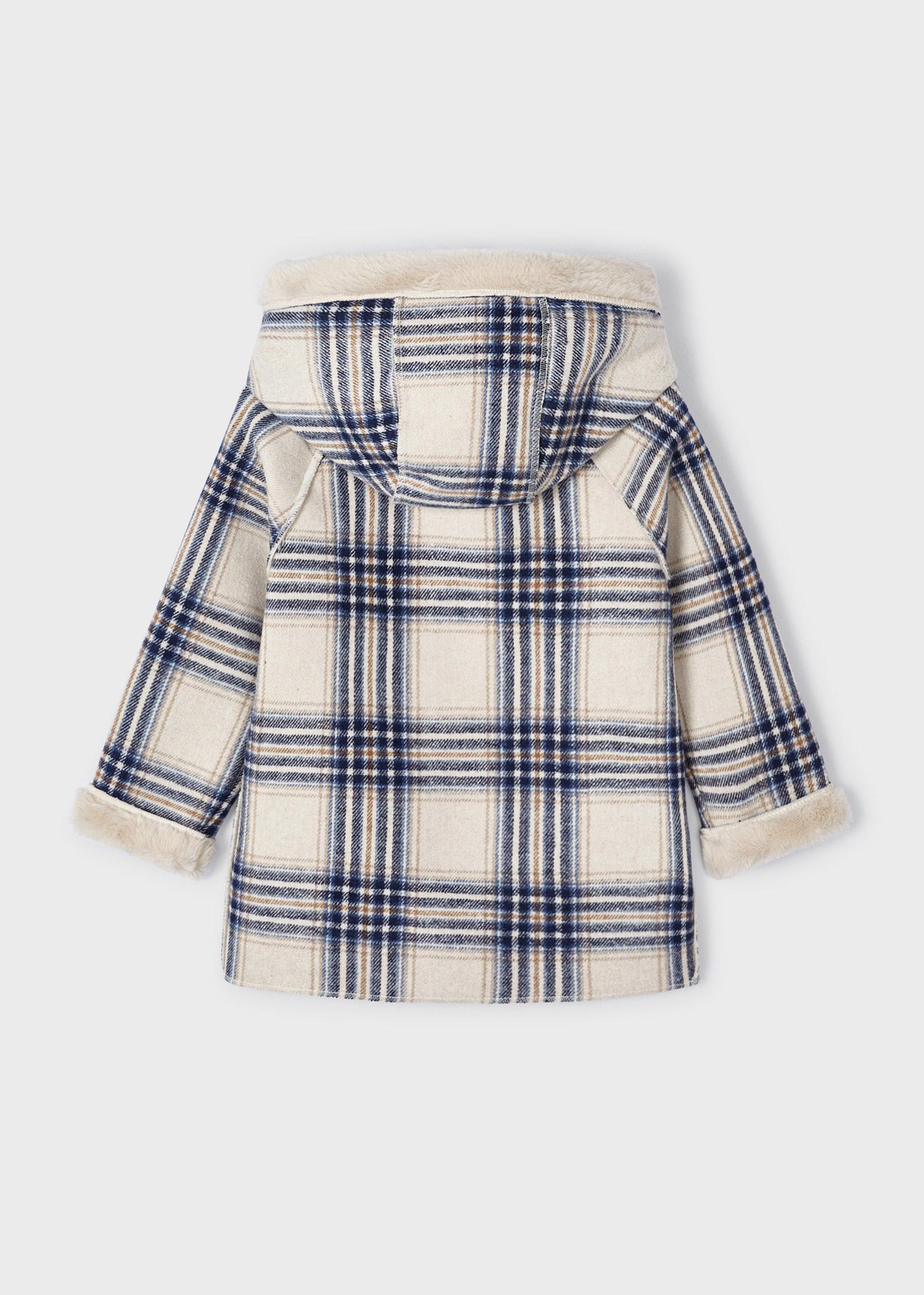 Girl Double-Face Checked Coat