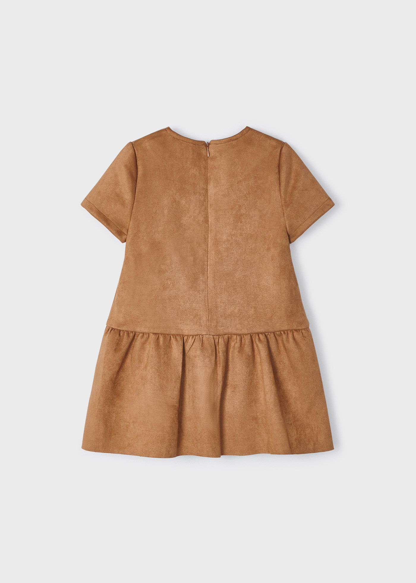 Vestito con borsetta camoscio bambina
