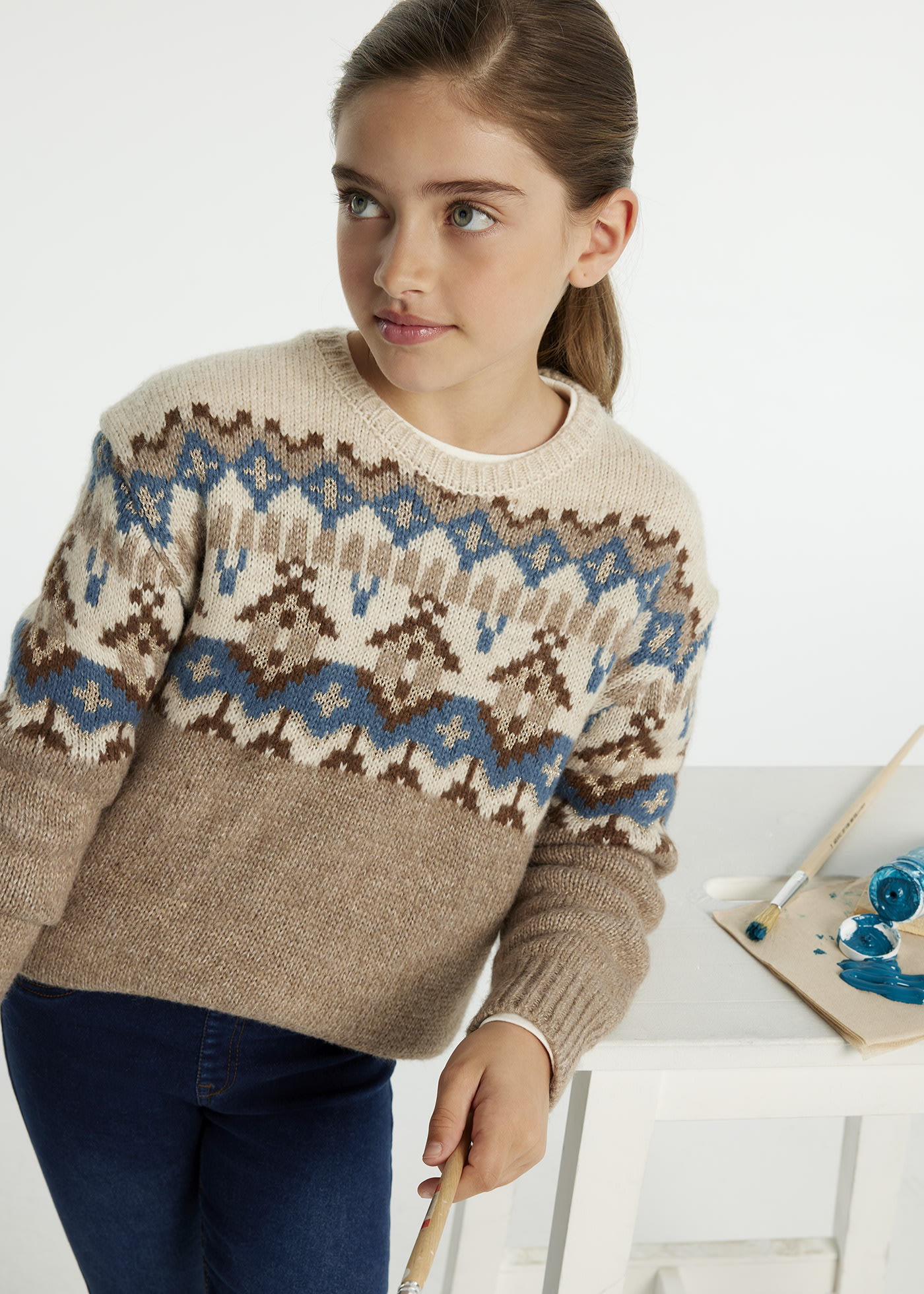 Pullover mit Muster Teenager Mädchen