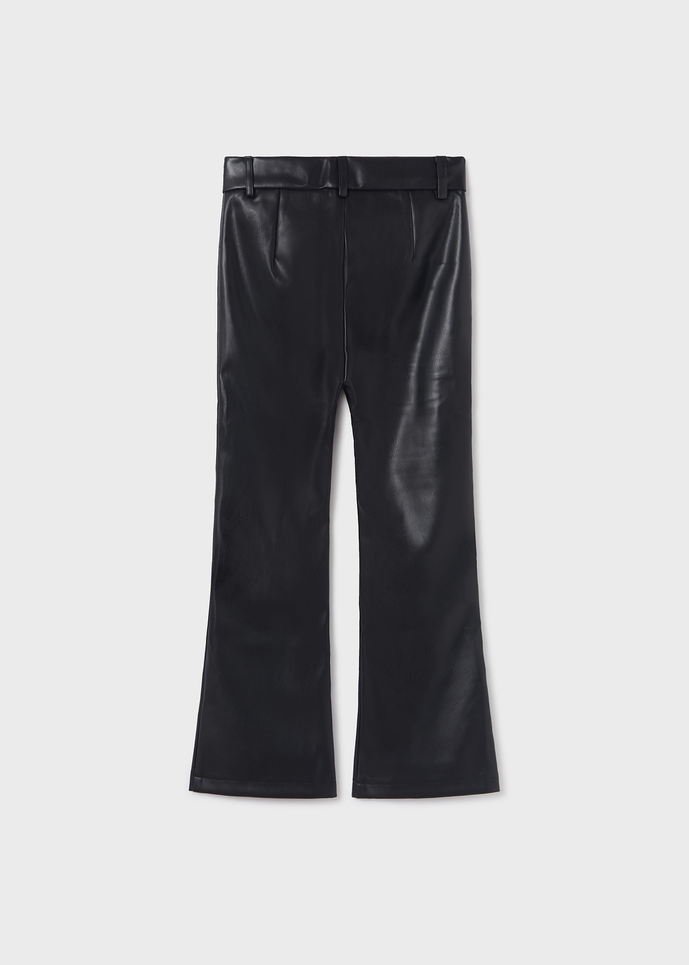 Pantaloni evazati imitatie piele fata