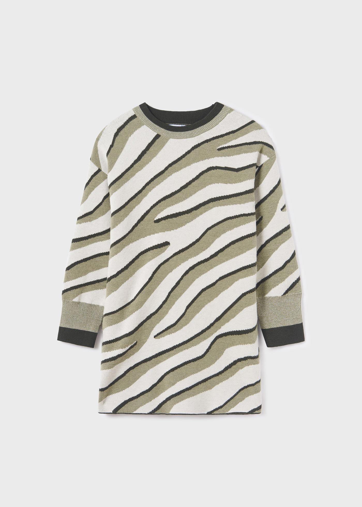 Sukienka trykotowa zebra dla dziewczynki