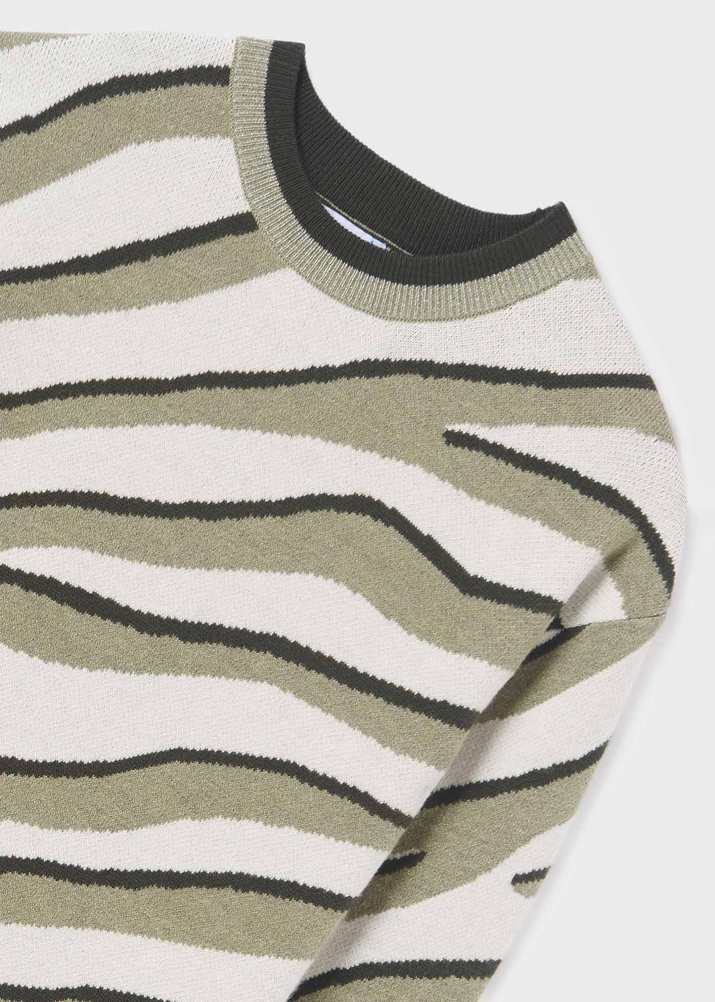 Sukienka trykotowa zebra dla dziewczynki