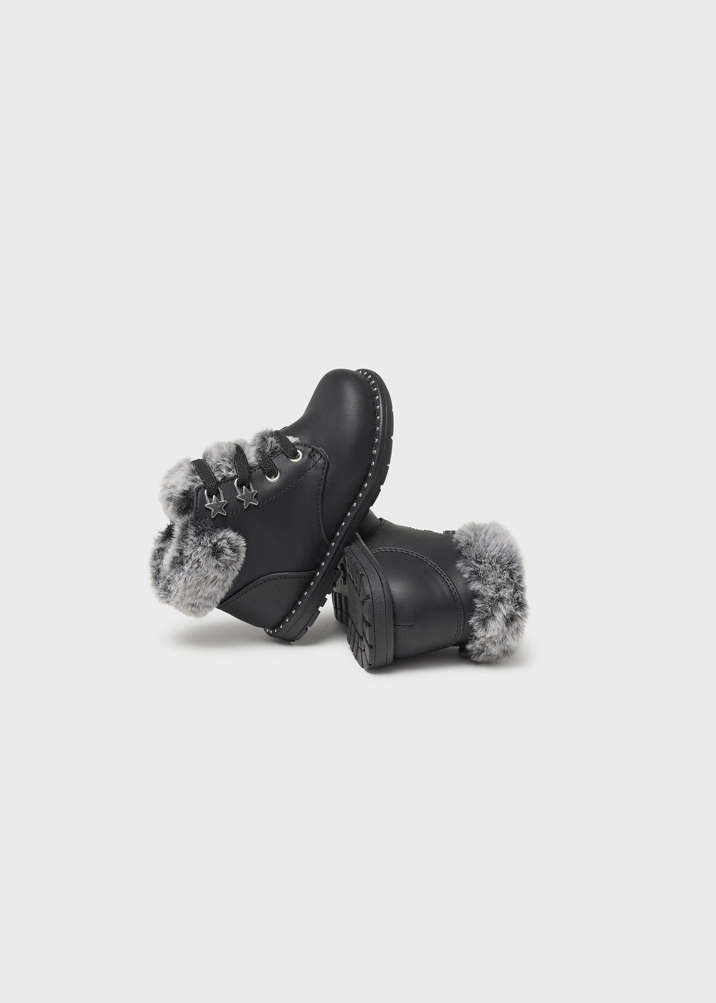 Baby Fur Lined Biker Boots