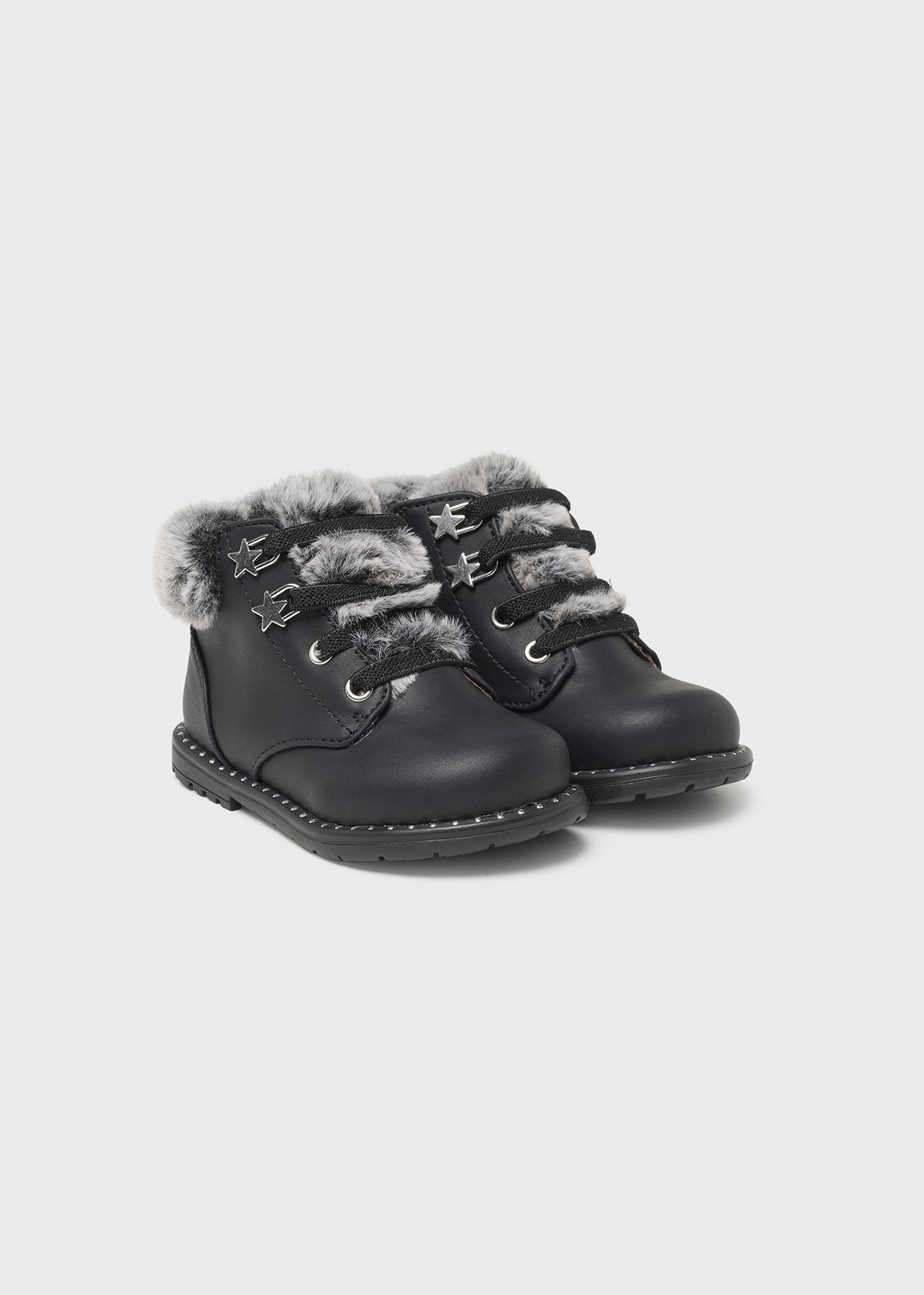 Baby Fur Lined Biker Boots