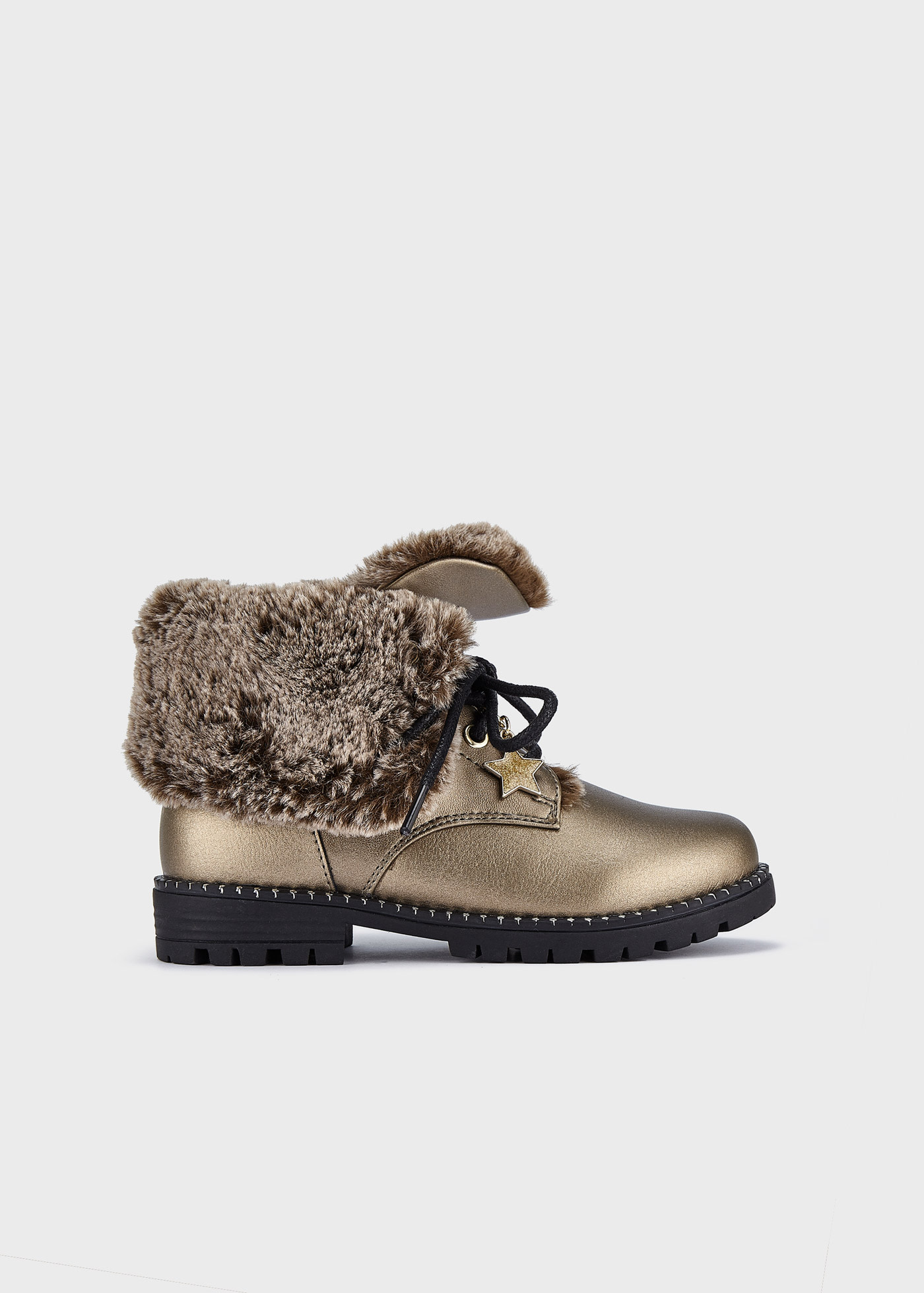 Stivaletti biker fodera pellicciotto bambina