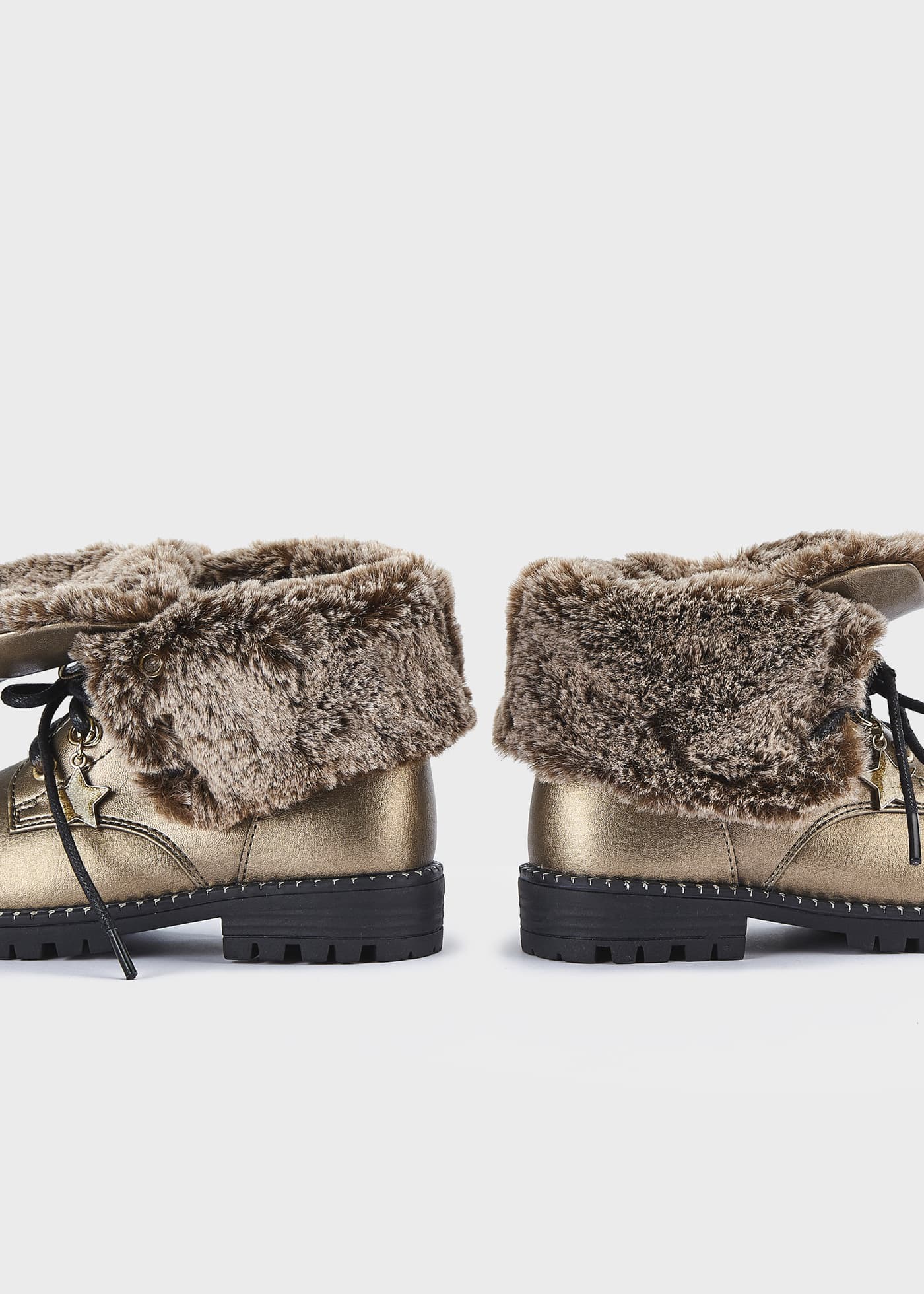 Stivaletti biker fodera pellicciotto bambina