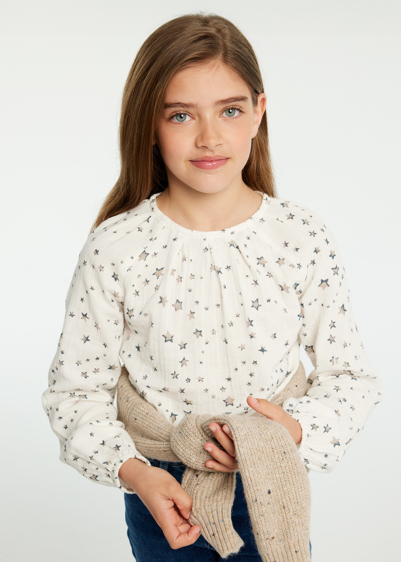 Printed blouse for girls