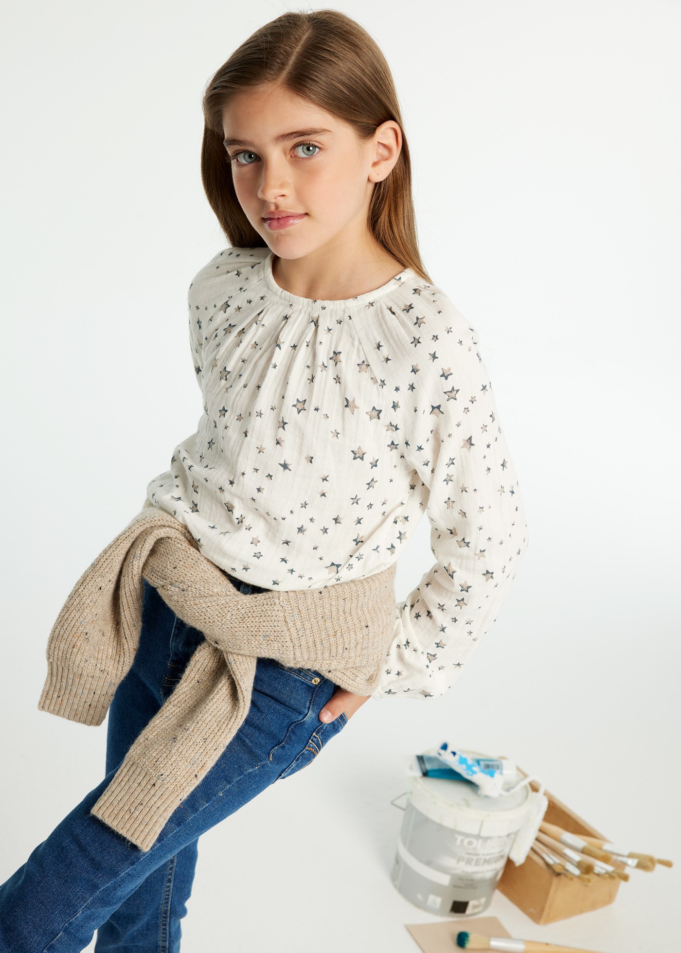 Blusa stampata ragazza