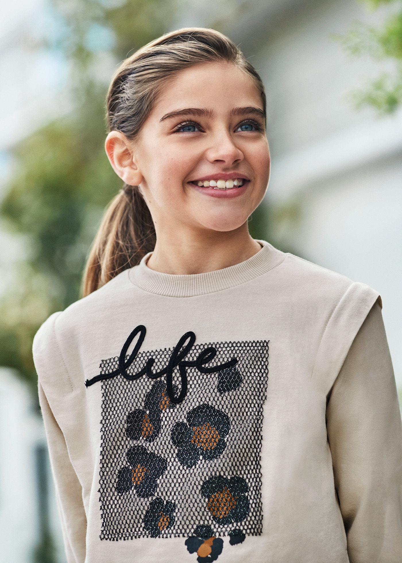 Completo leggings a campana e felpa ragazza
