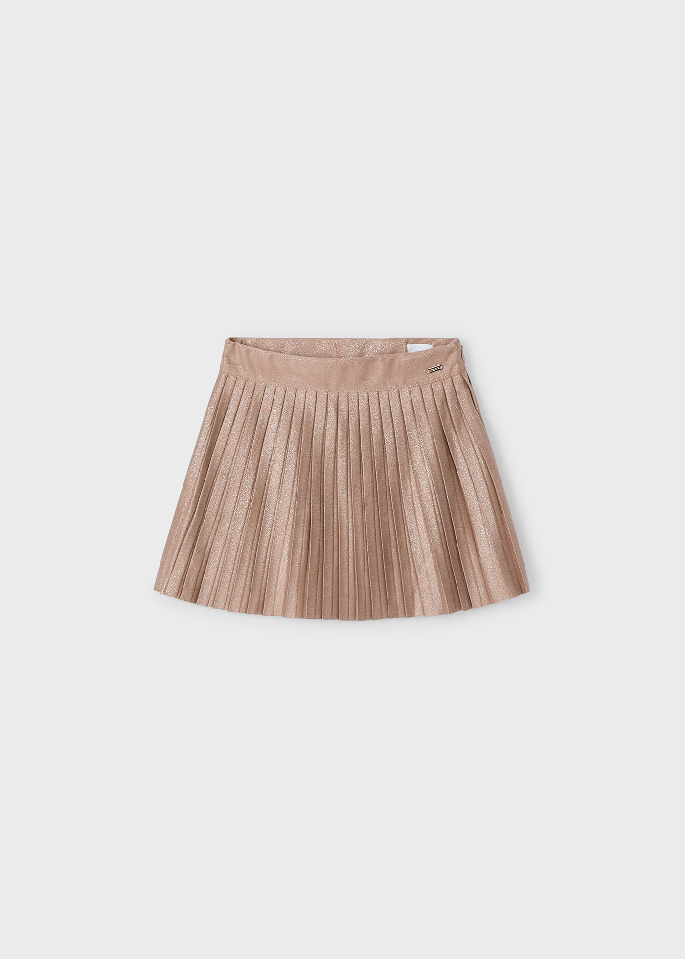 Girl Pleated Suede Skirt