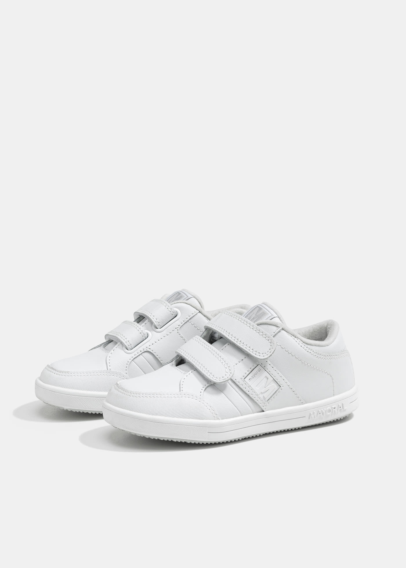 Sapatilhas de pele duplo velcro menino