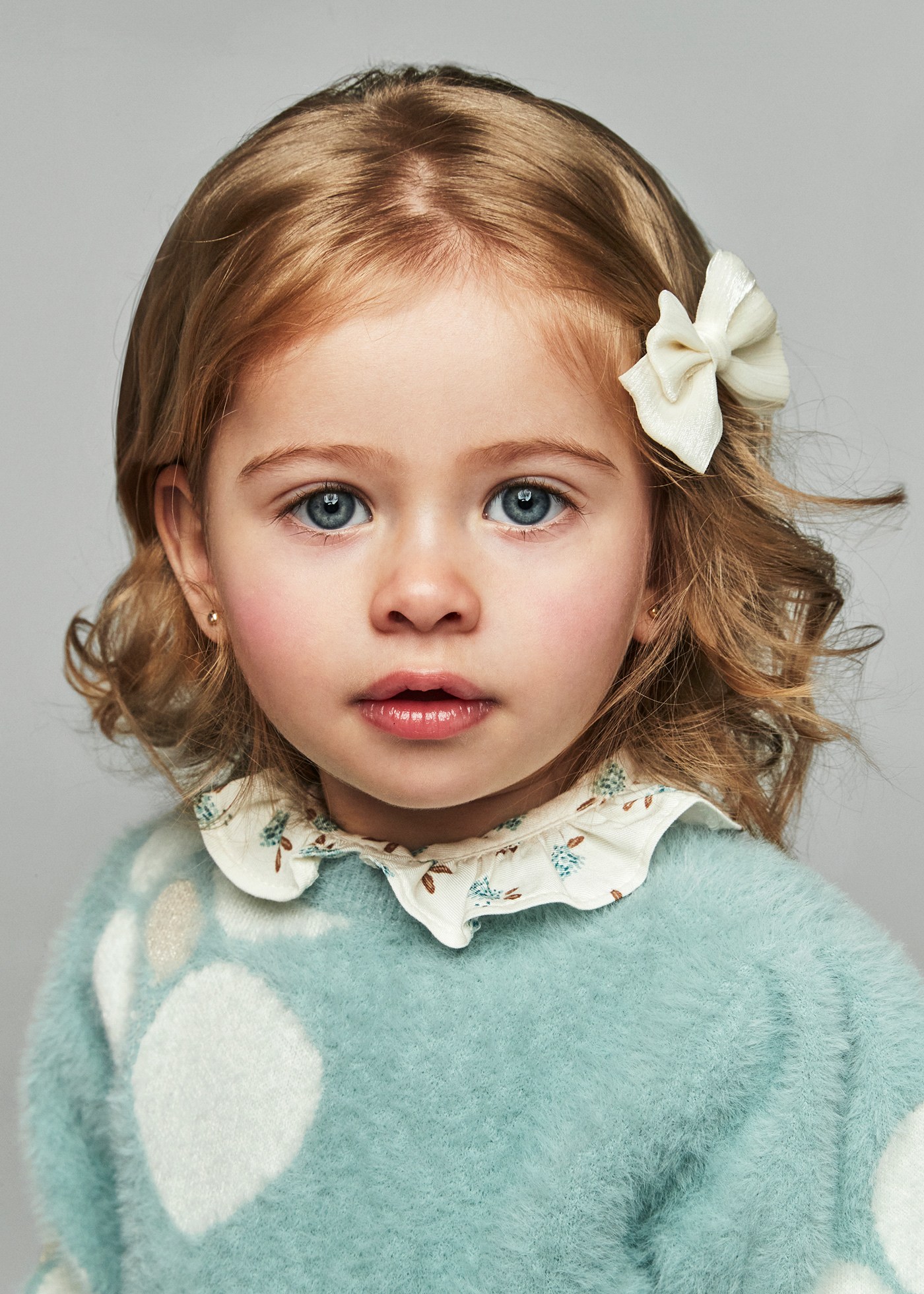Pulover flori jacquard bebe