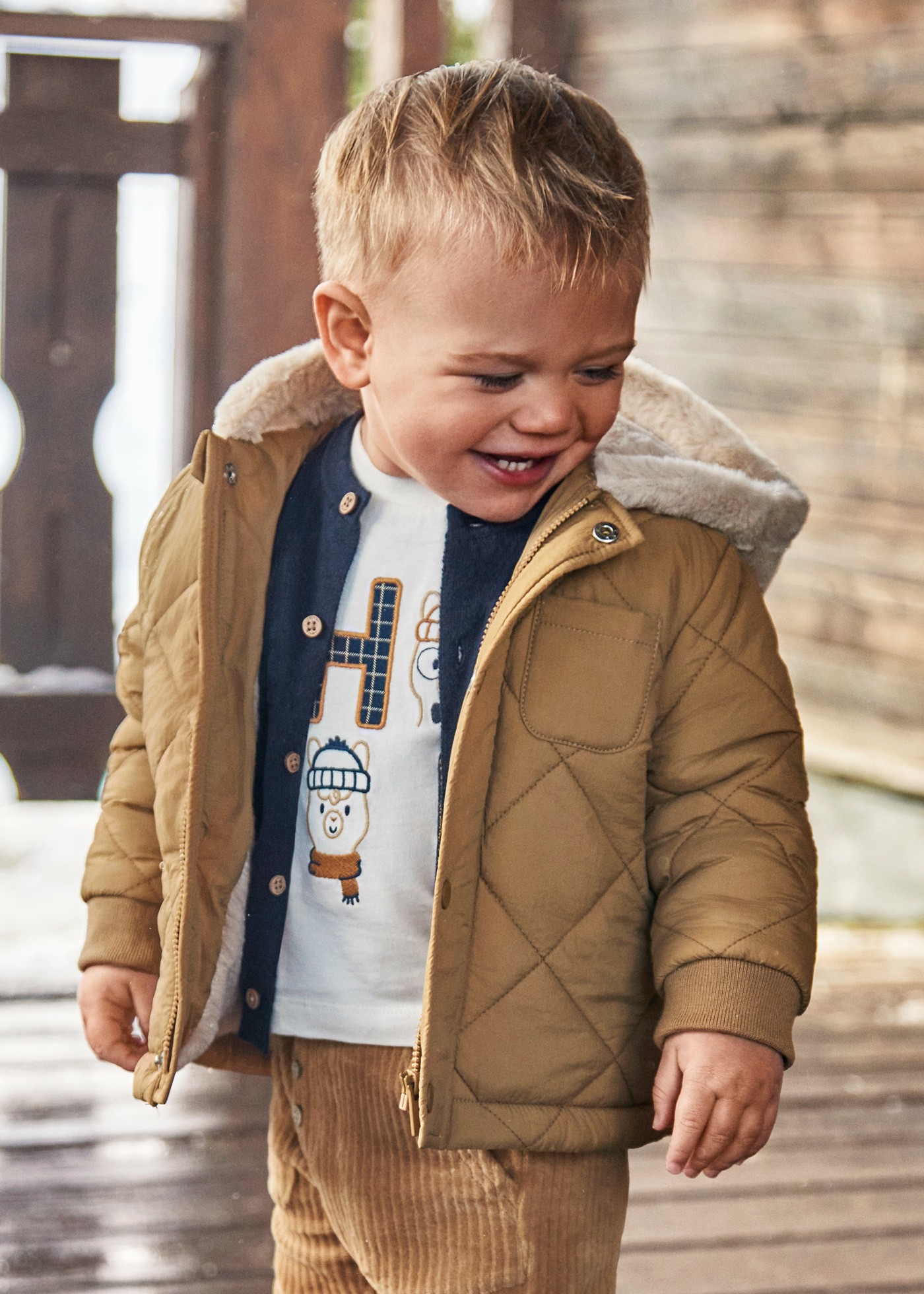 Jacke mit Fellmütze Baby