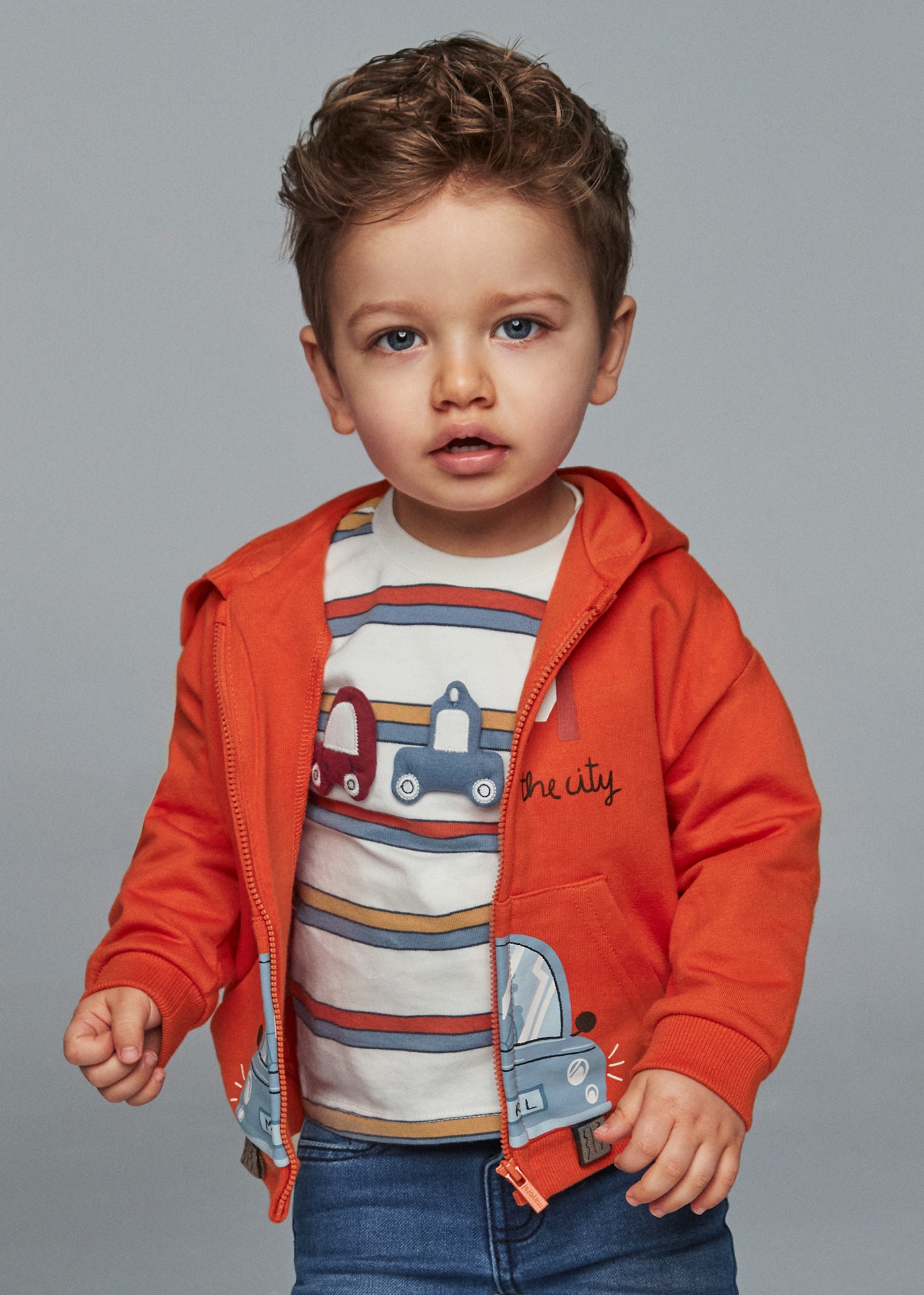 Orange baby hoodie sale