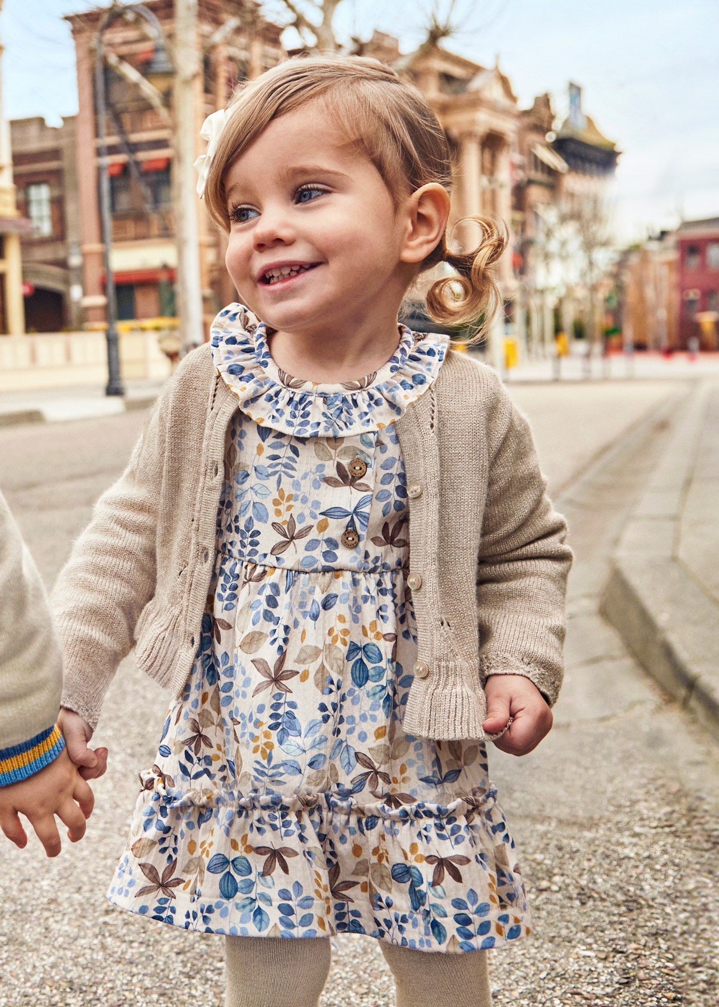 Robe Imprimée Florale Bebe Taille S - Occasion Très Bon état, Longueur Genou, Coupe A-Line