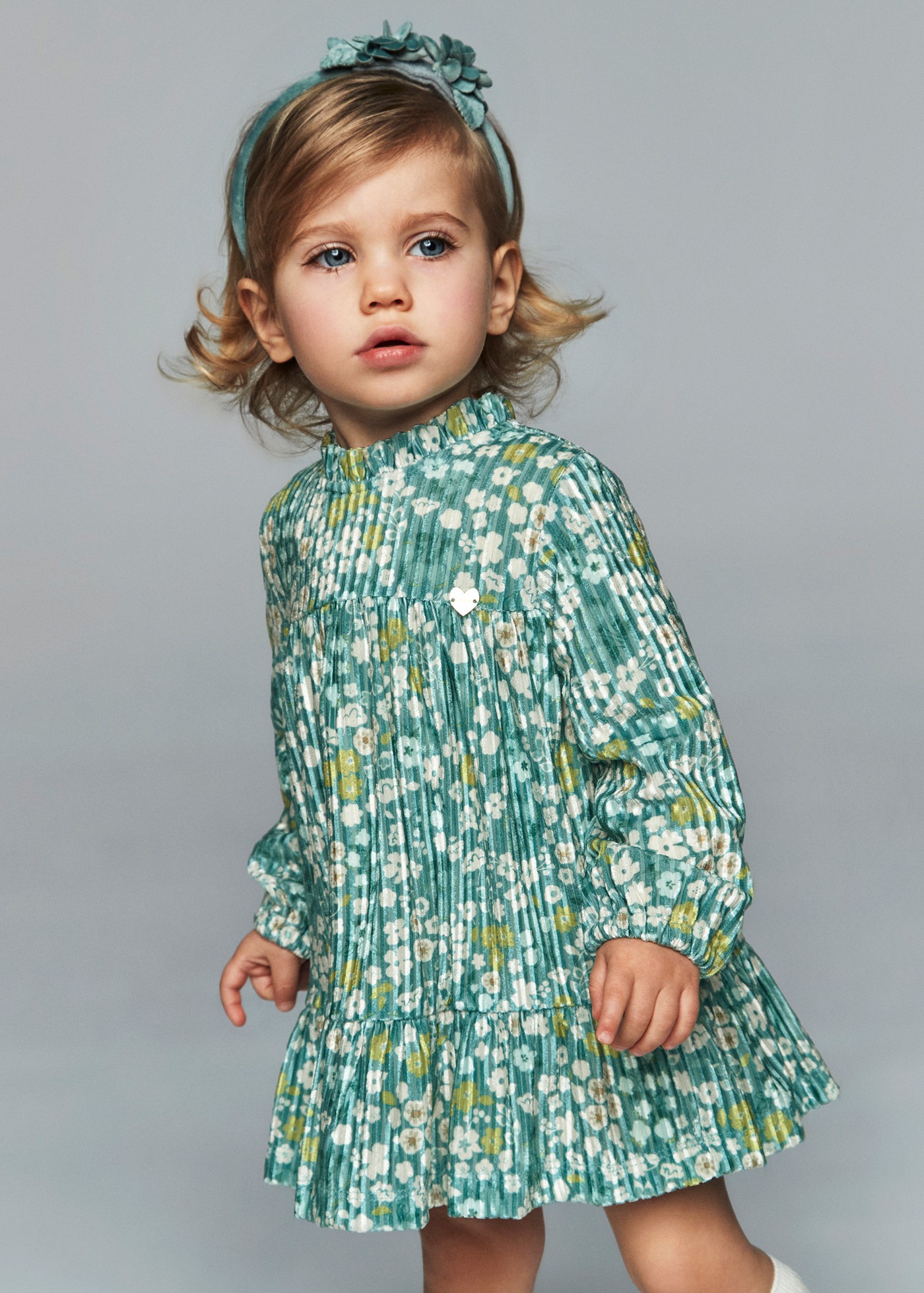 Robe en velours imprimé bébé