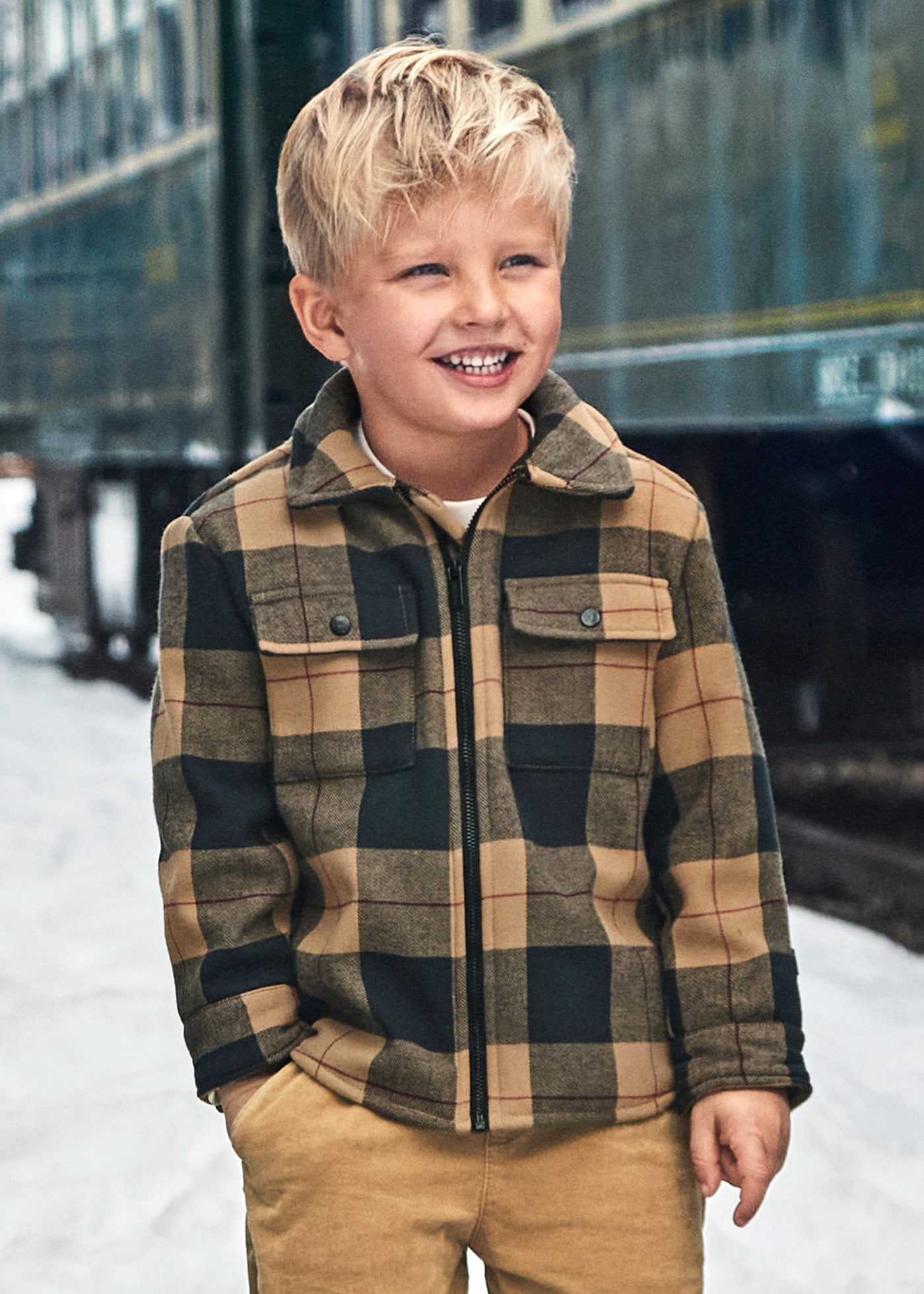 Boy Plaid Jacket