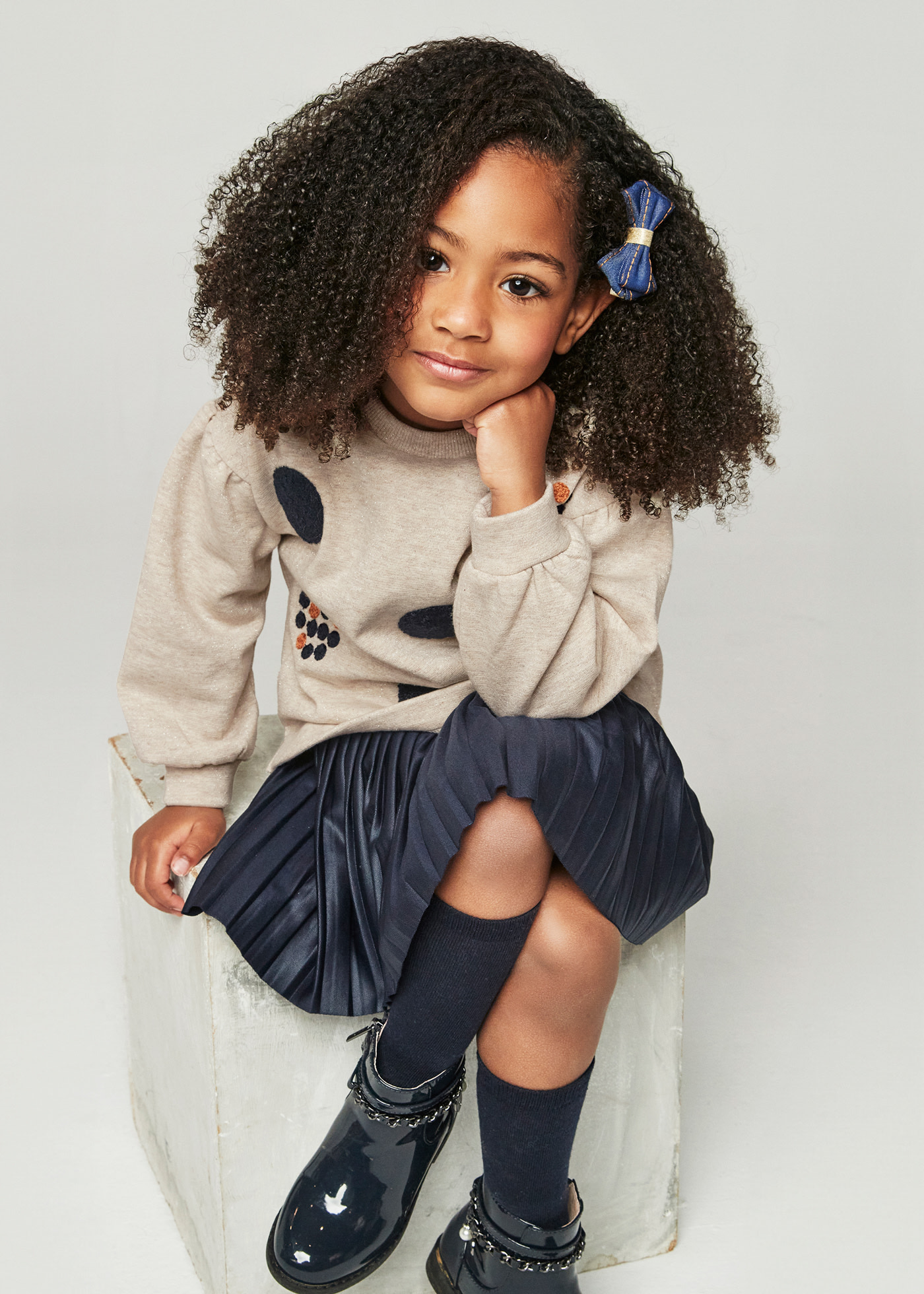 Girls navy sweater dress online