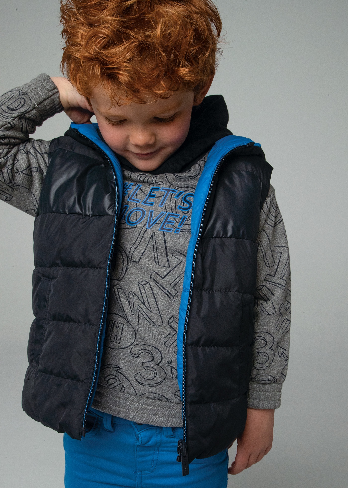Reversible quilted vest boys