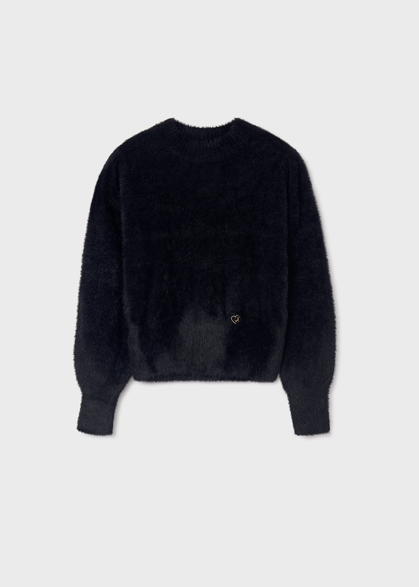 Girl Faux Fur Sweater Black | Mayoral