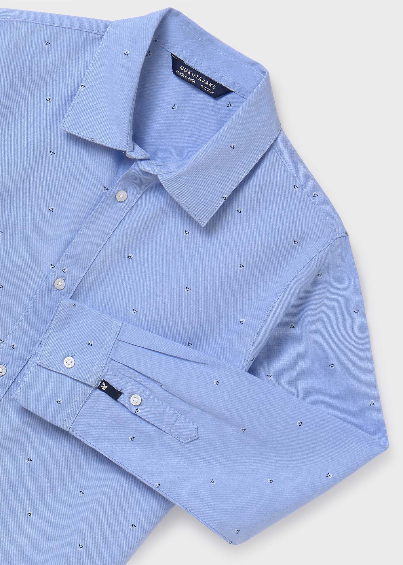 Mayoral Camicia Manica Lunga Stampata Per Bambini E Ragazzi – Colore Celeste, Collezione Autunno/Inverno