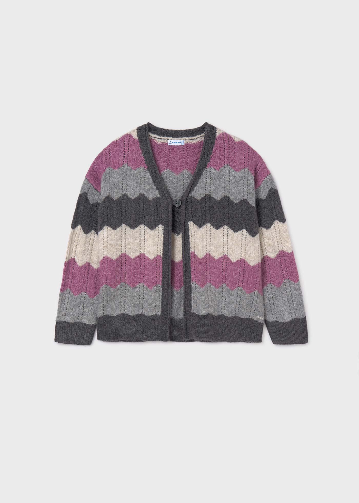 Cardigan zigzag fille