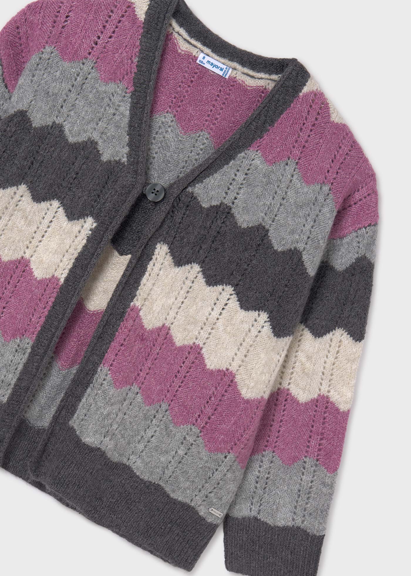 Cardigan zigzag fille