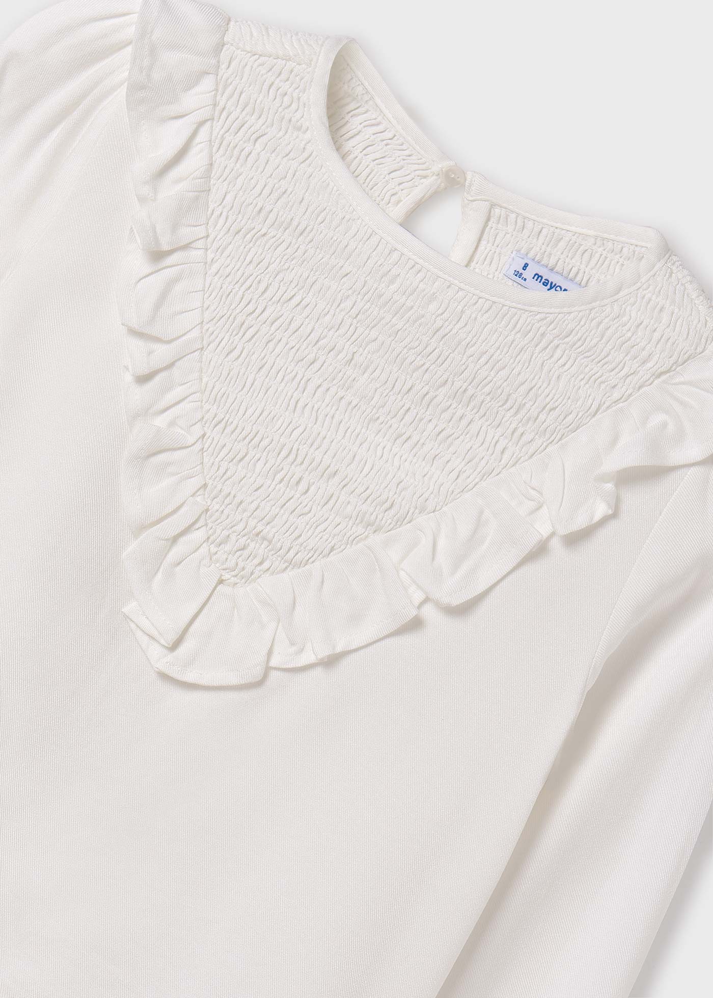 Girl Ruffle Blouse Off white | Mayoral