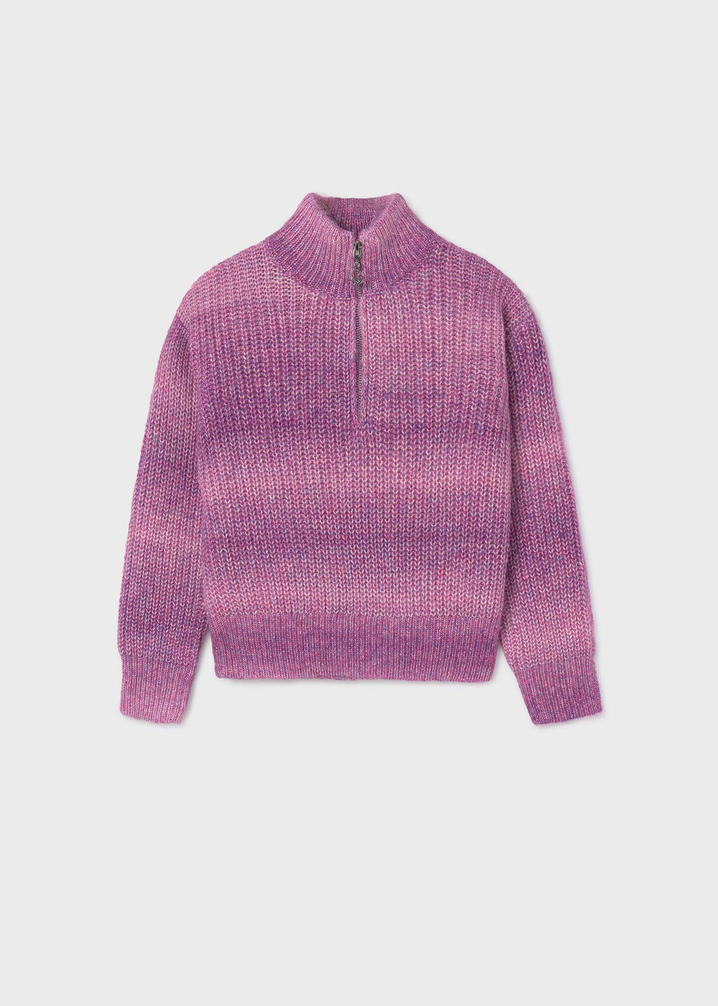 Girl Quarter Zip Gradient Sweater