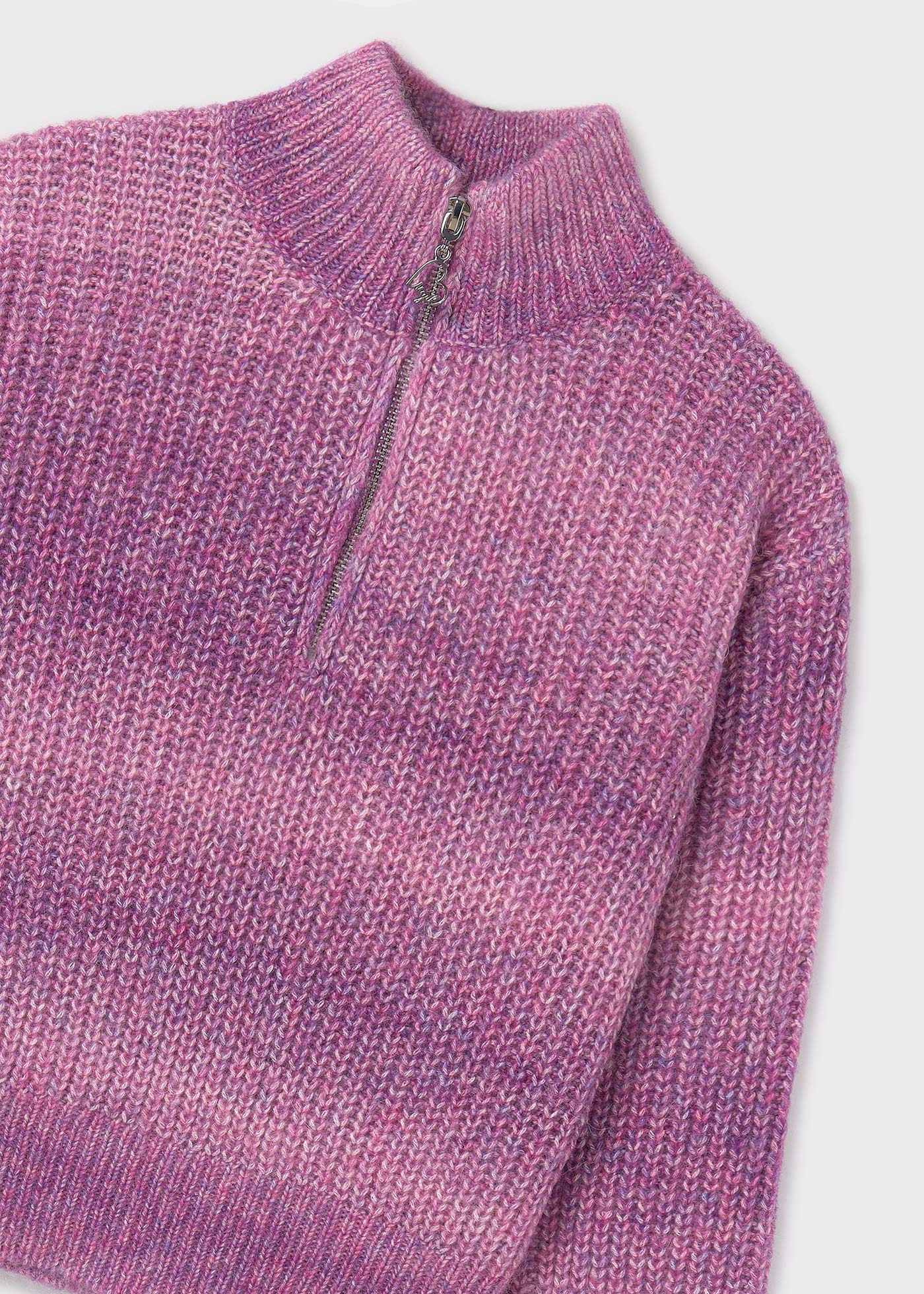 Girl Quarter Zip Gradient Sweater