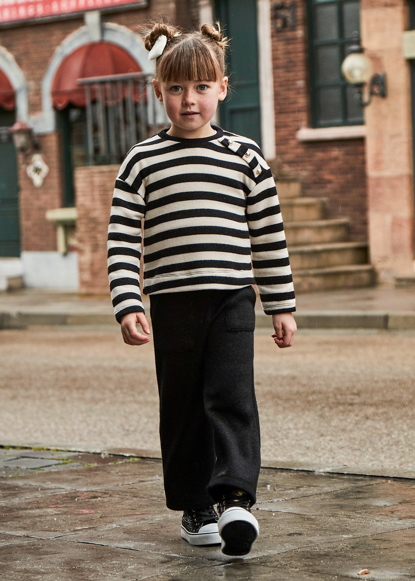 Girl Striped Jumper and Trousers Set