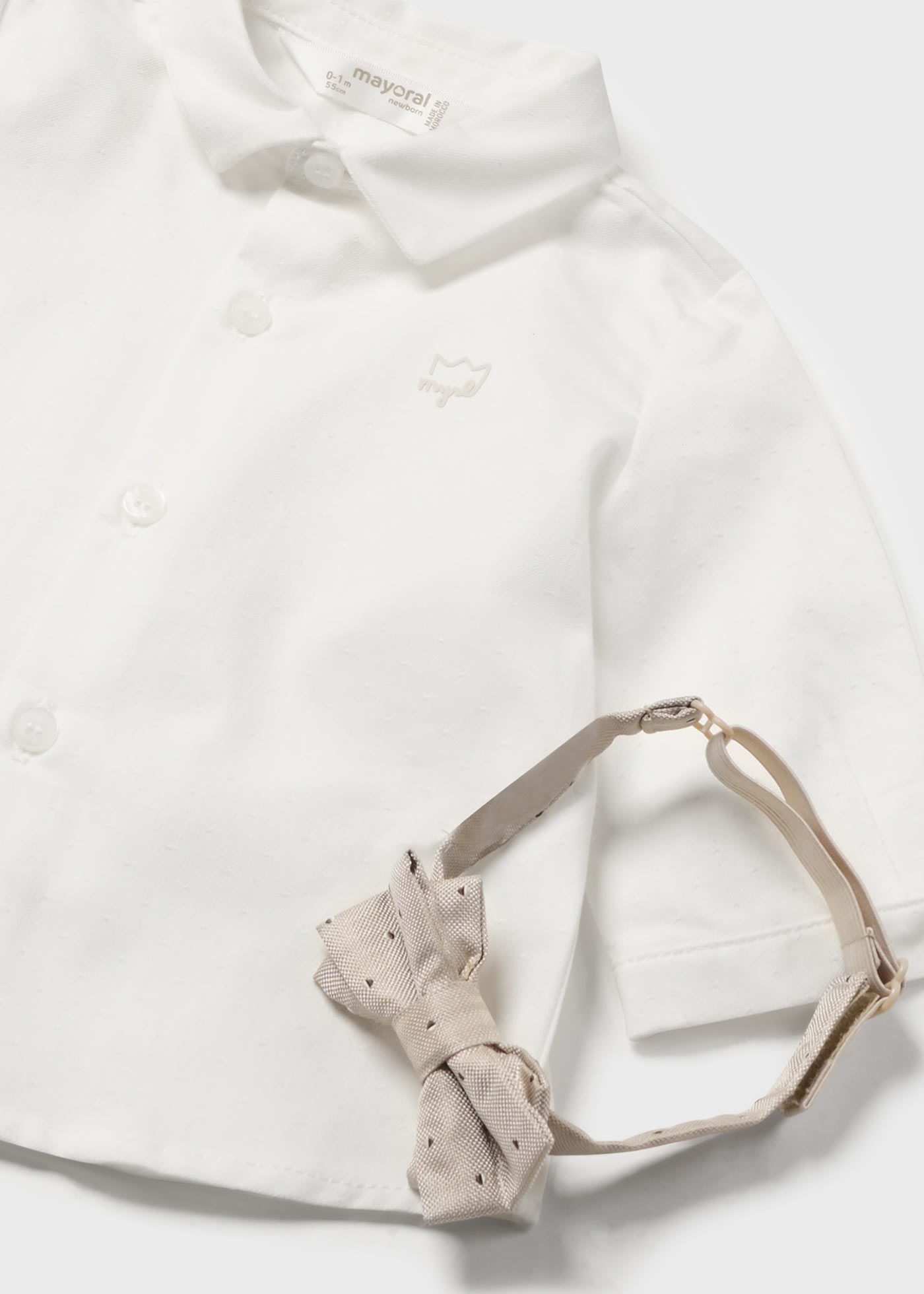 Newborn Boy Shirt with Bow Tie