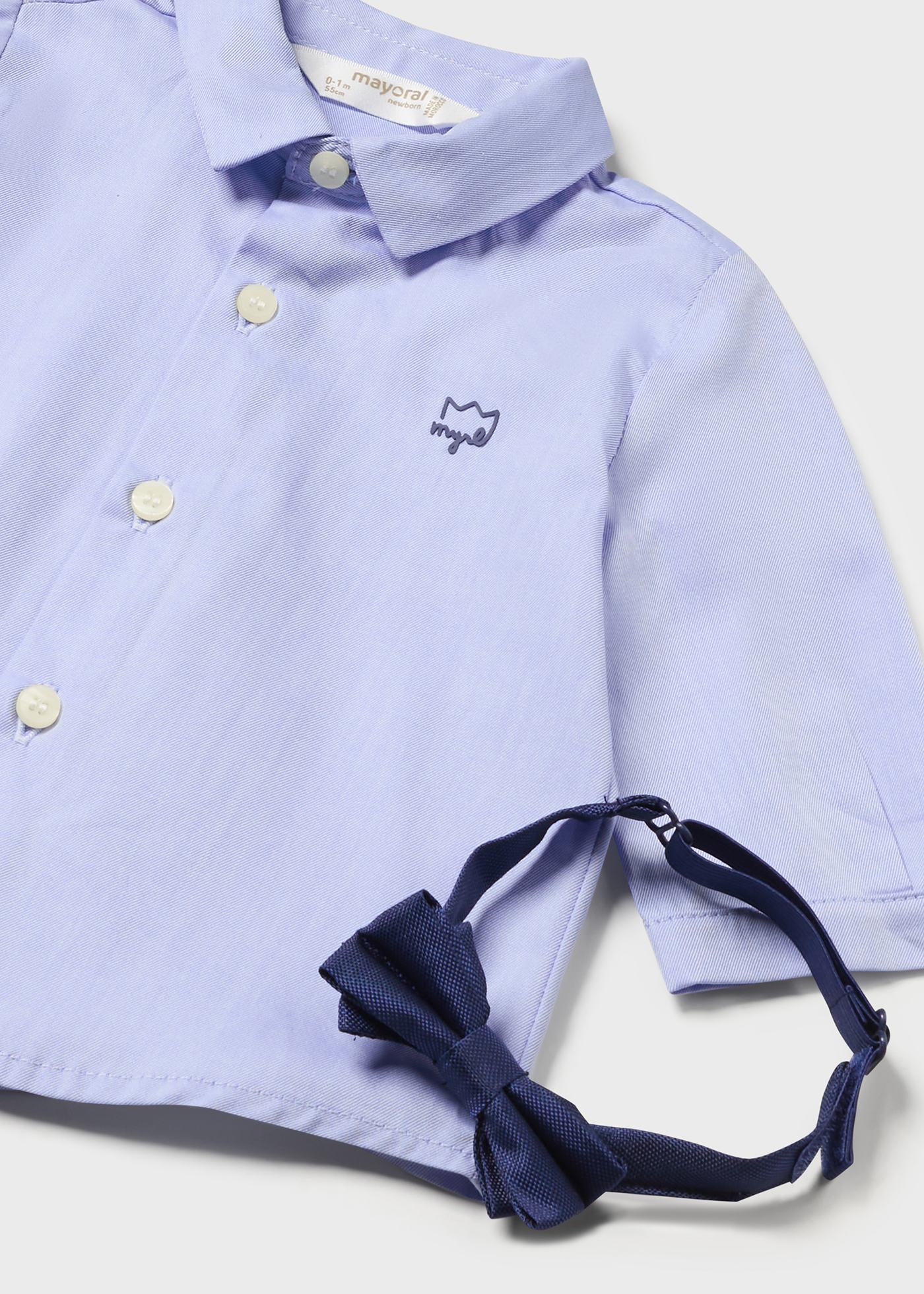 Newborn Boy Shirt with Bow Tie