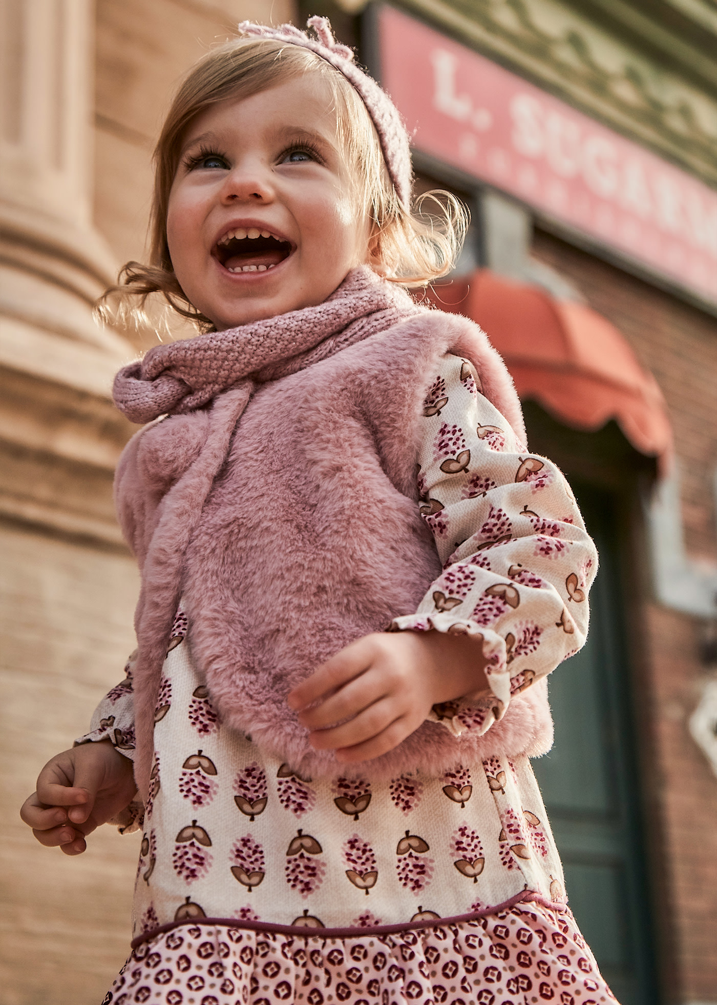 Baby Faux Fur Vest Petal Mayoral