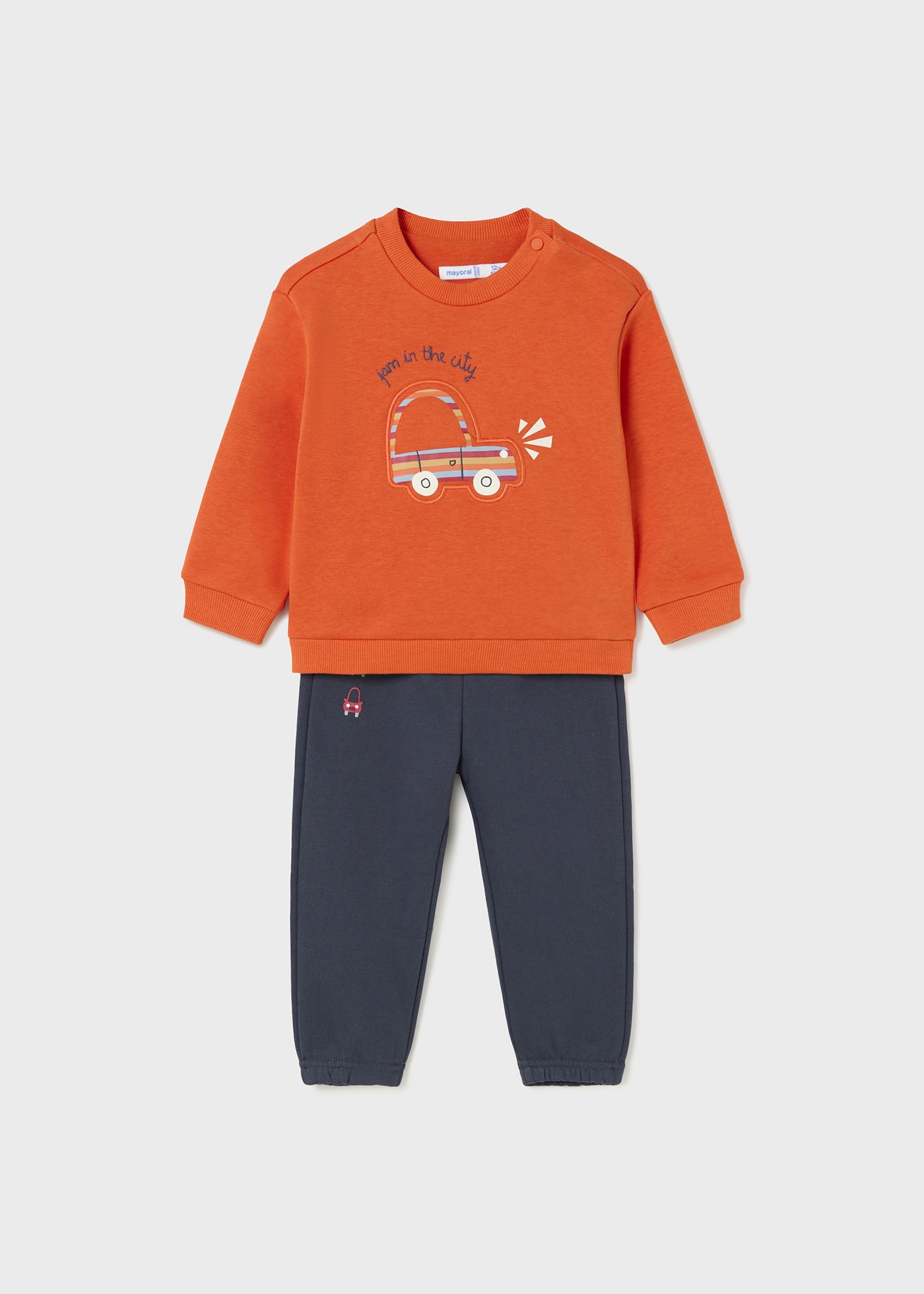Tracksuit with car motif for baby