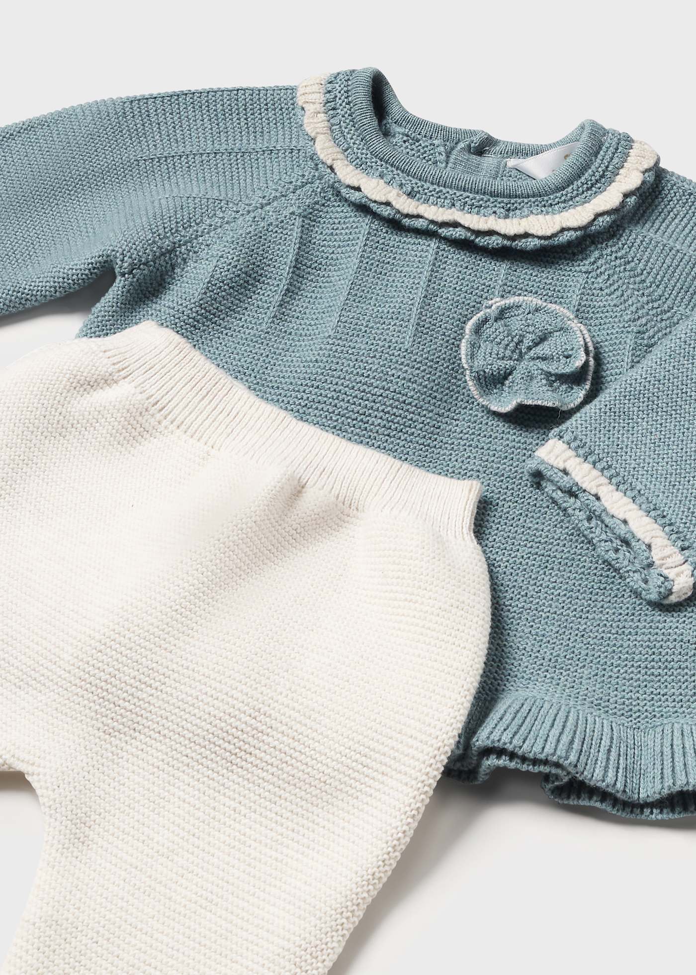 Conjunto 3 piezas tricot recién nacida