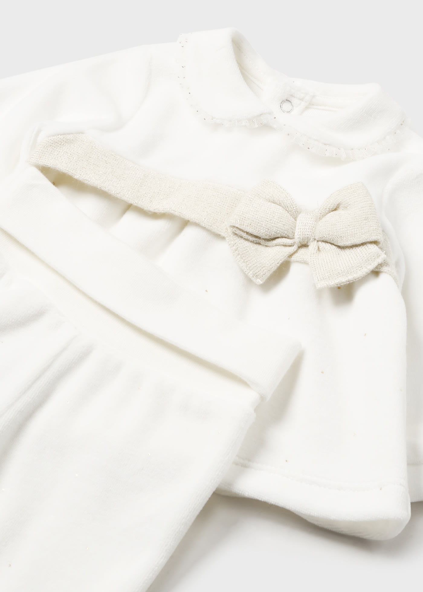 Completo ghettina e maglia ciniglia neonata