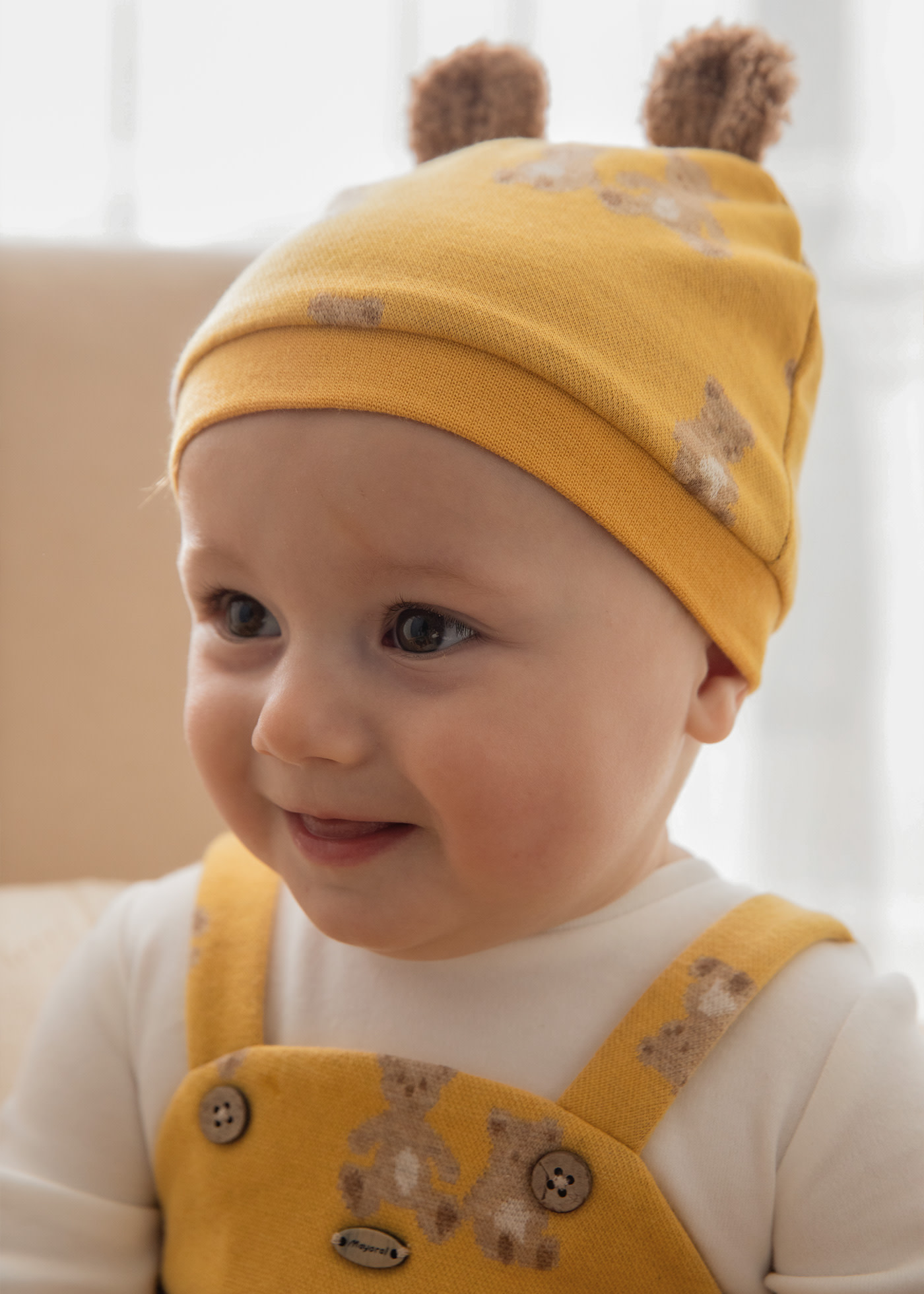 Newborn Boy Romper and Hat with Ears