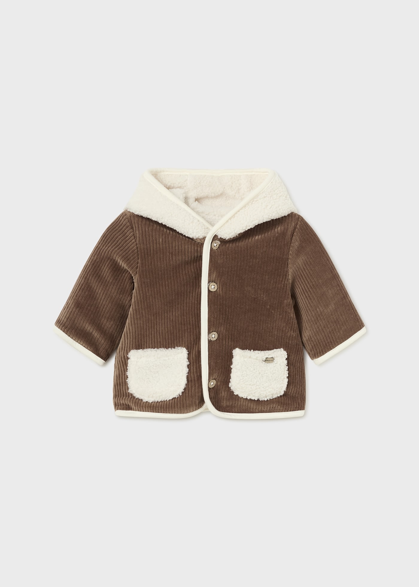 Newborn Boy Reversible Faux Sheepskin Coat