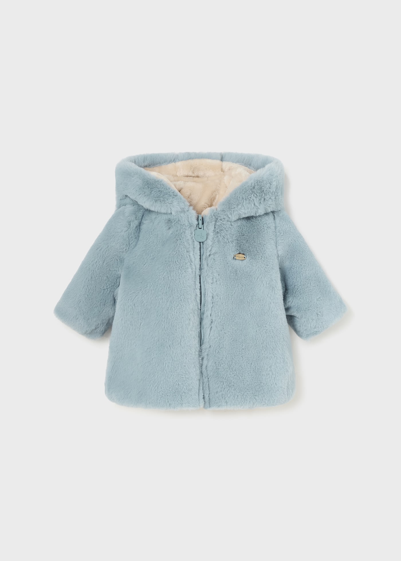 Newborn Boy Reversible Fur Coat