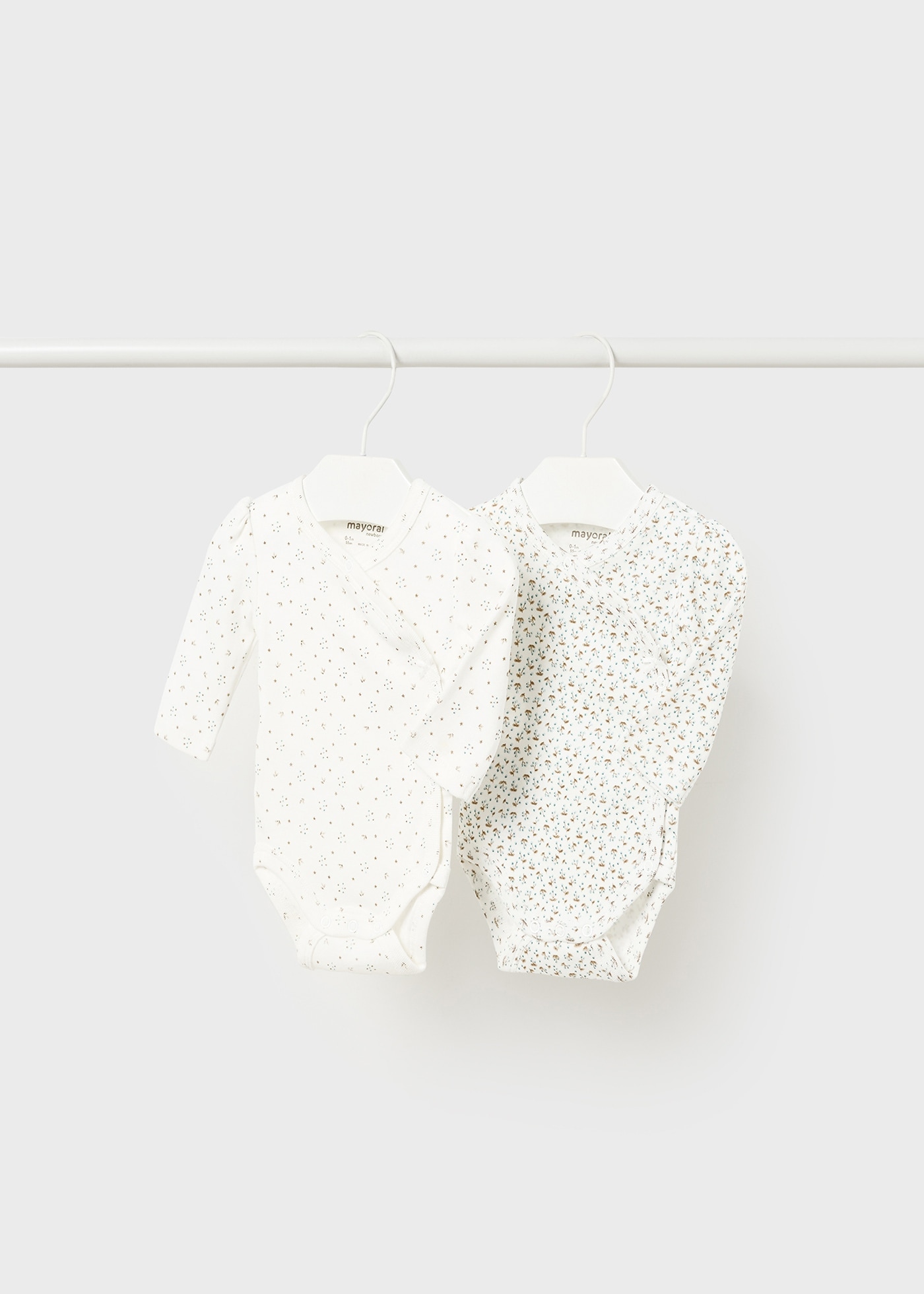 Newborn Girl Set of 2 Print Bodysuits